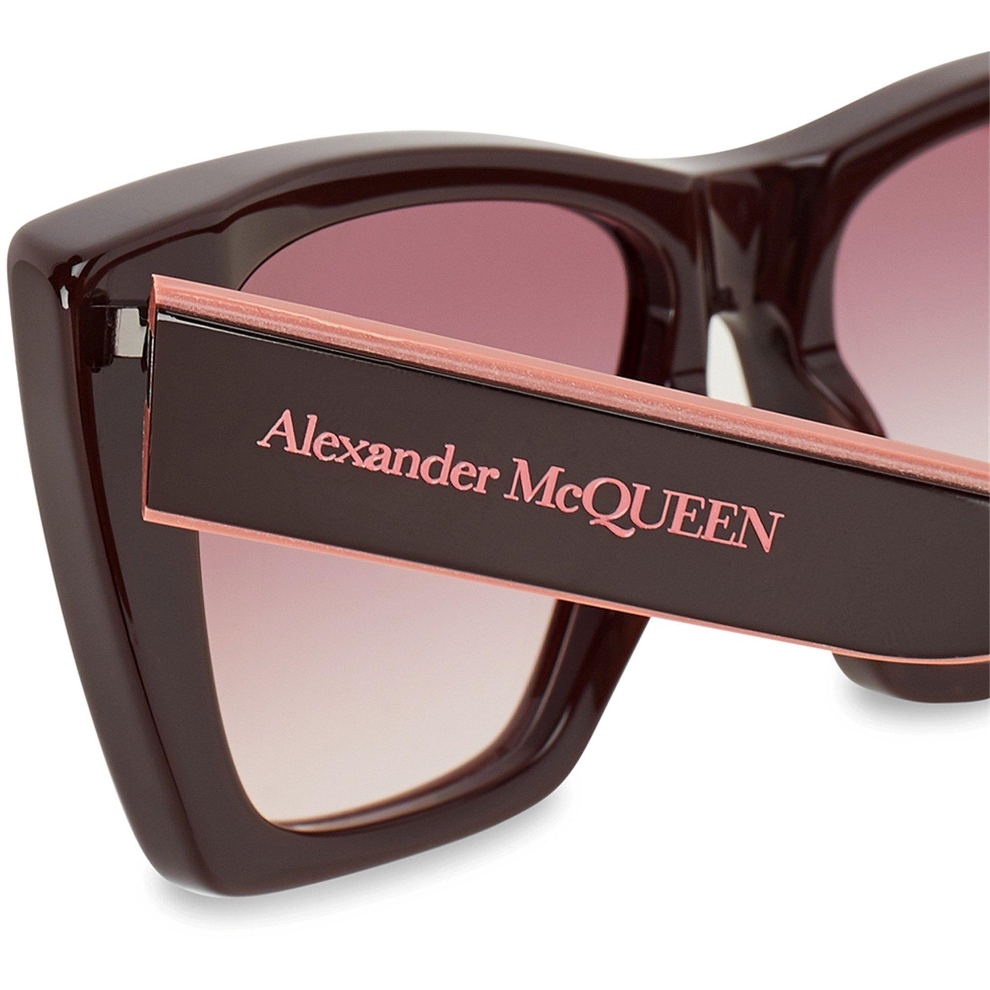 DARK RED - Alexander McQueen - Women's Acetate Cat-Eye Sunglasses - 4