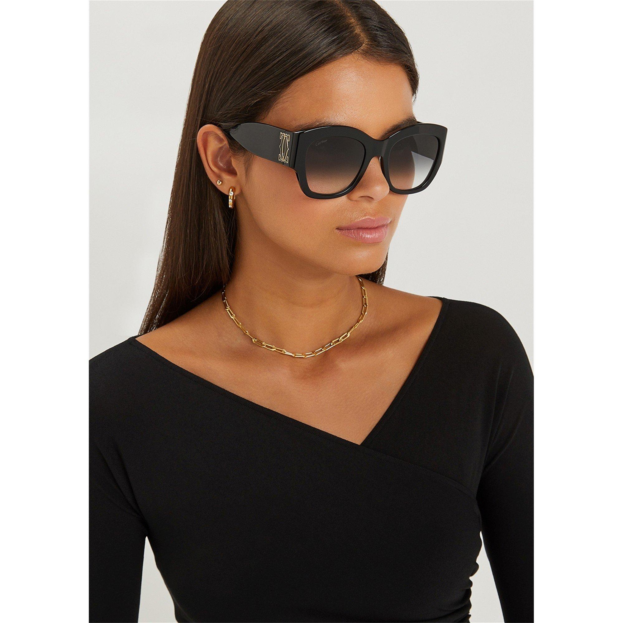 BLACK - Cartier - CTR F SIGNATURE ACETATE OVRSZD - 3