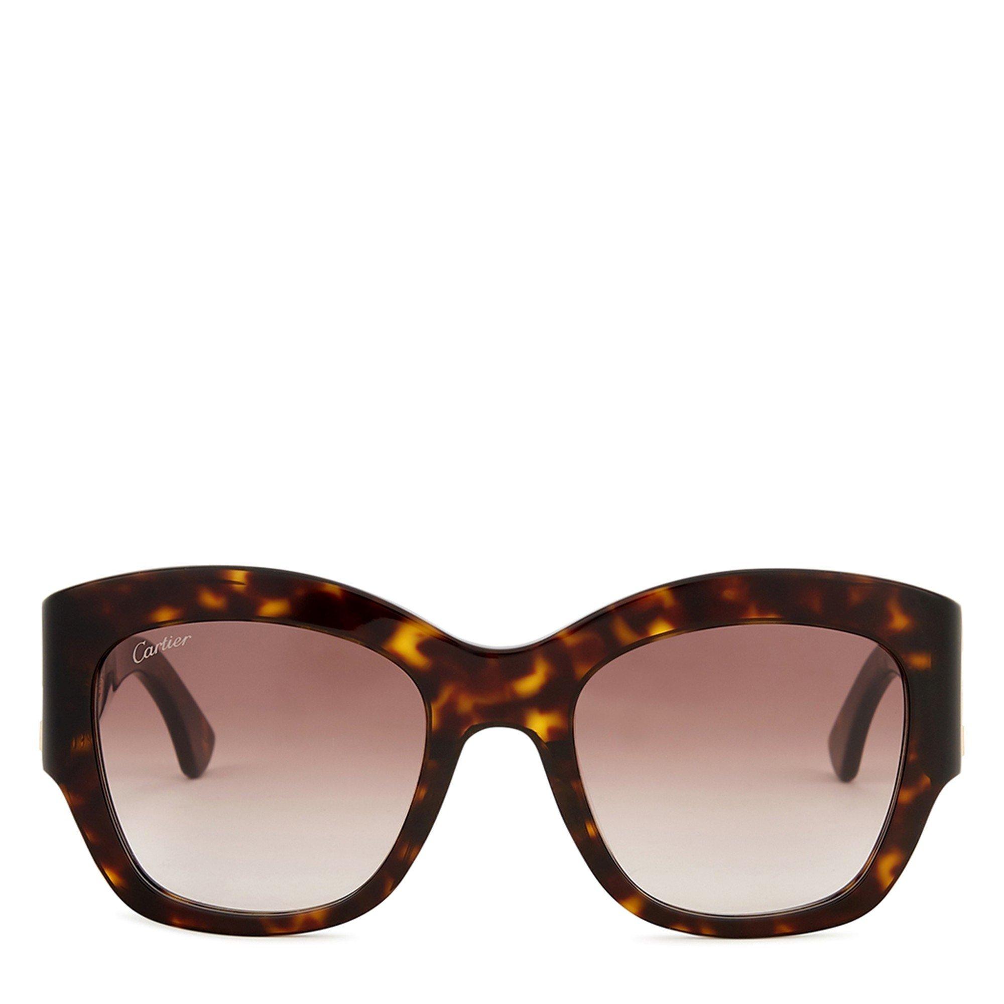 DARK BROWN - Cartier - CTR F SIGNATURE ACETATE OVRSZD - 2