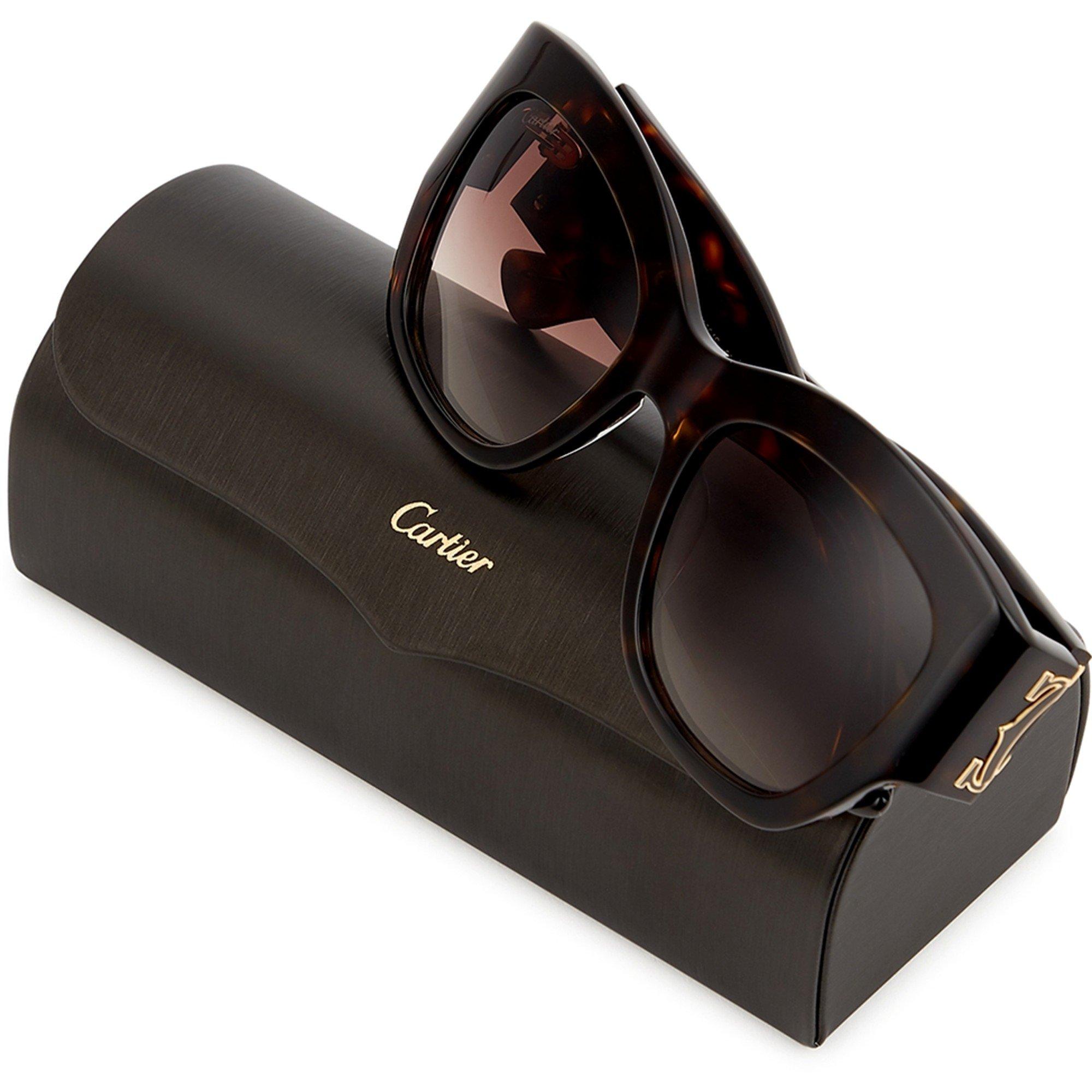 DARK BROWN - Cartier - CTR F SIGNATURE ACETATE OVRSZD - 5