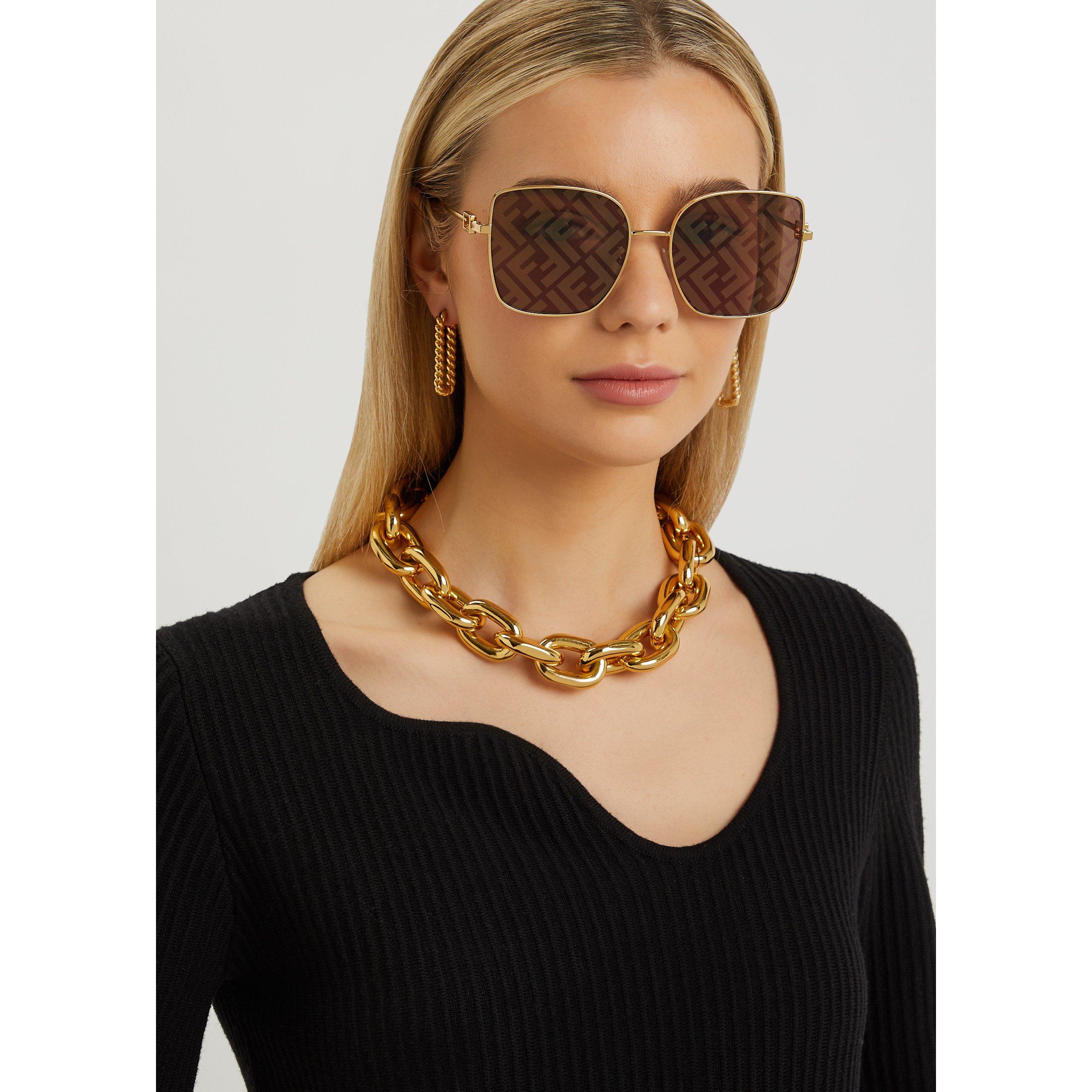 GOLD AND OTHER - Fendi - FEN M SQUARE METAL SG - 3