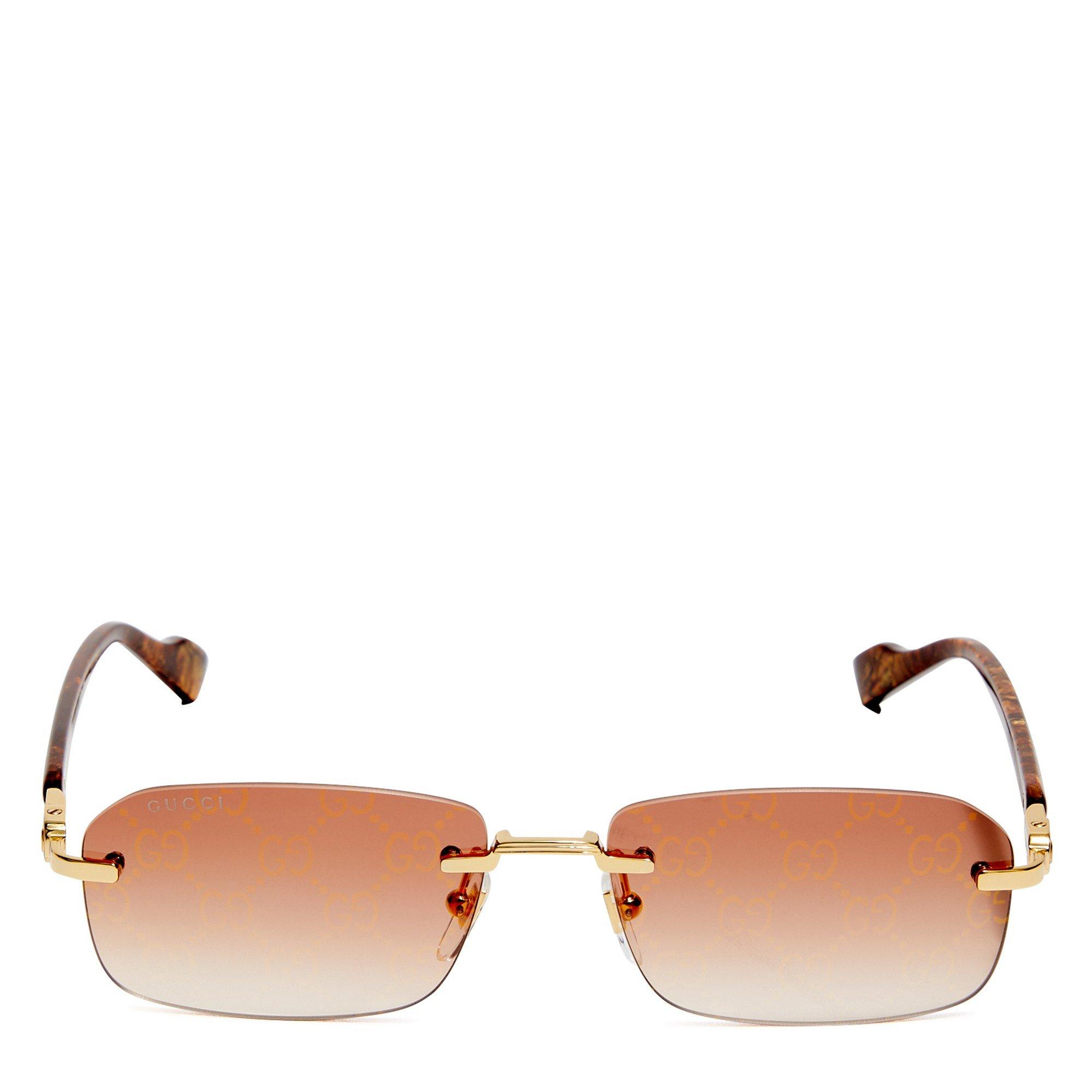 GOLD AND OTHER - Gucci - Acetate Rectangle Sunglasses - 2