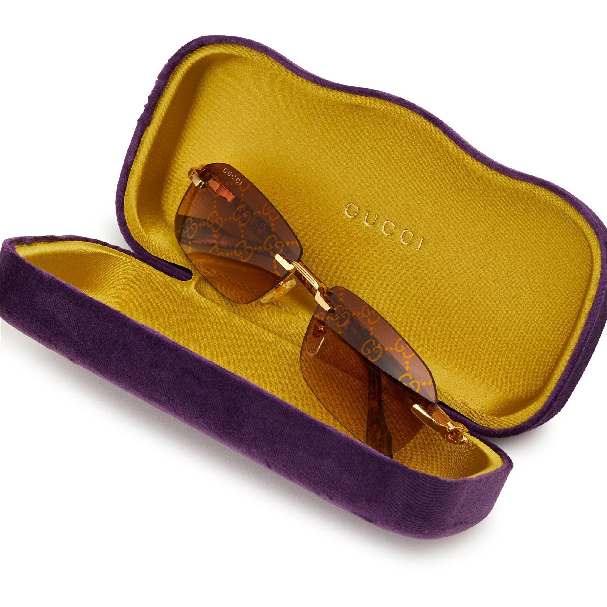 GOLD AND OTHER - Gucci - Acetate Rectangle Sunglasses - 4