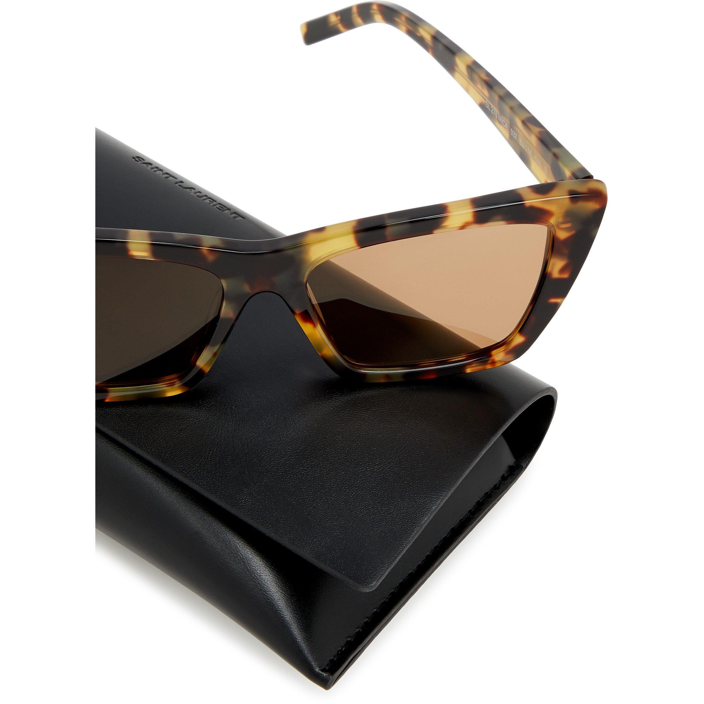 BROWN AND OTHER - Saint Laurent - Women's SL F Cat Eye Sunglasses - 4