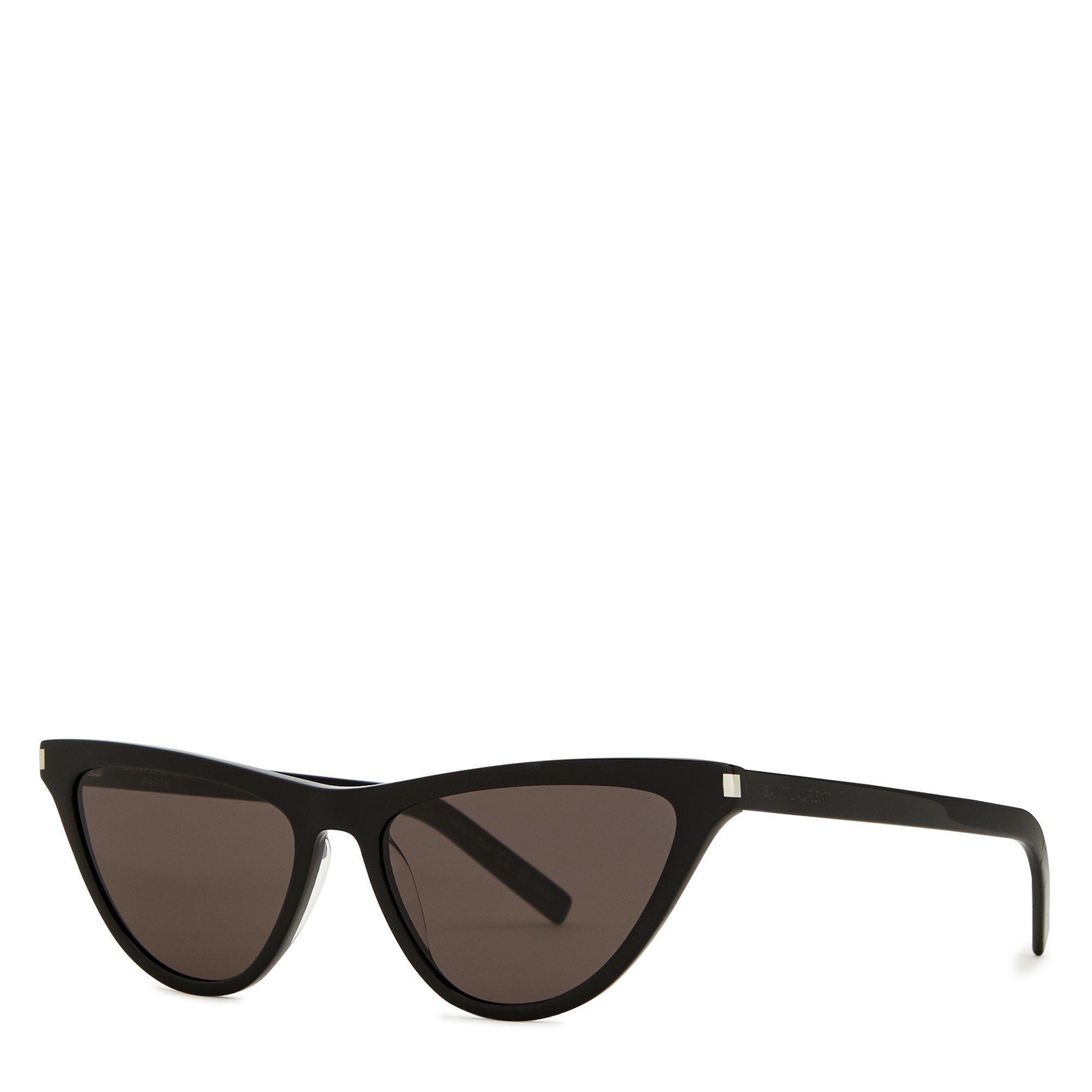 BLACK - Saint Laurent - SL F FLAT CAT EYE SG