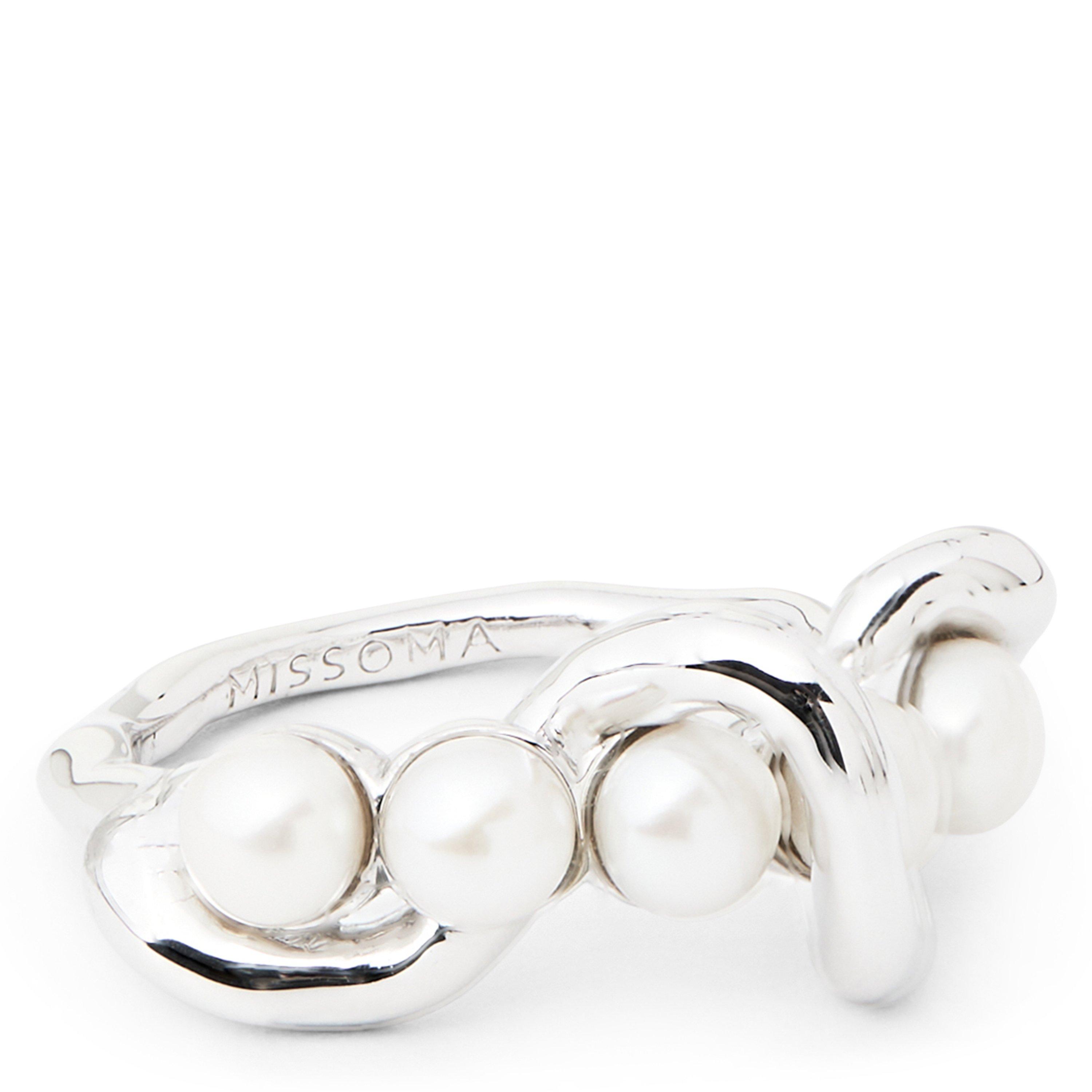 SILVER AND OTHE - Missoma - MOLTEN PEARL RING09 - 1