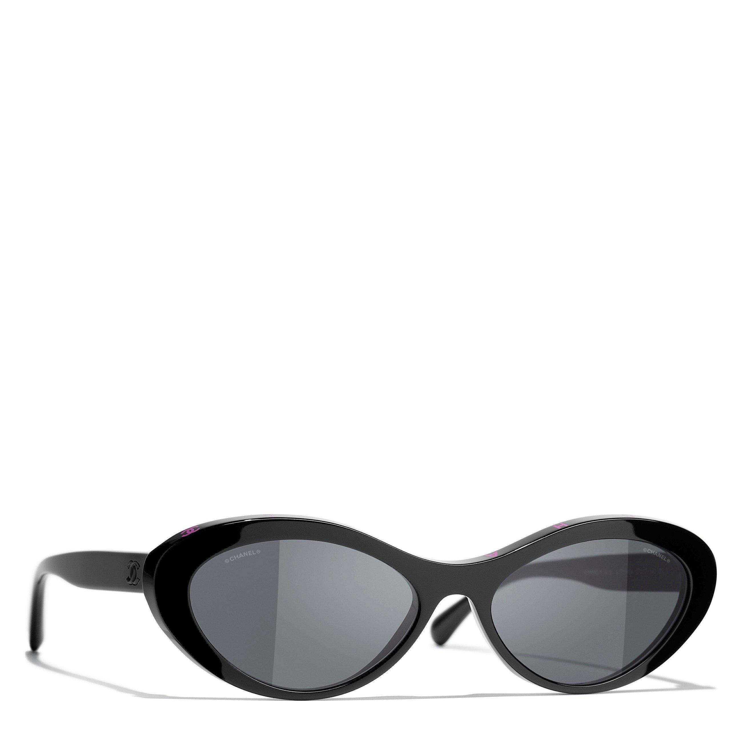 BLACK - CHANEL - CHANEL F NARROW CAT EYE SG - 1