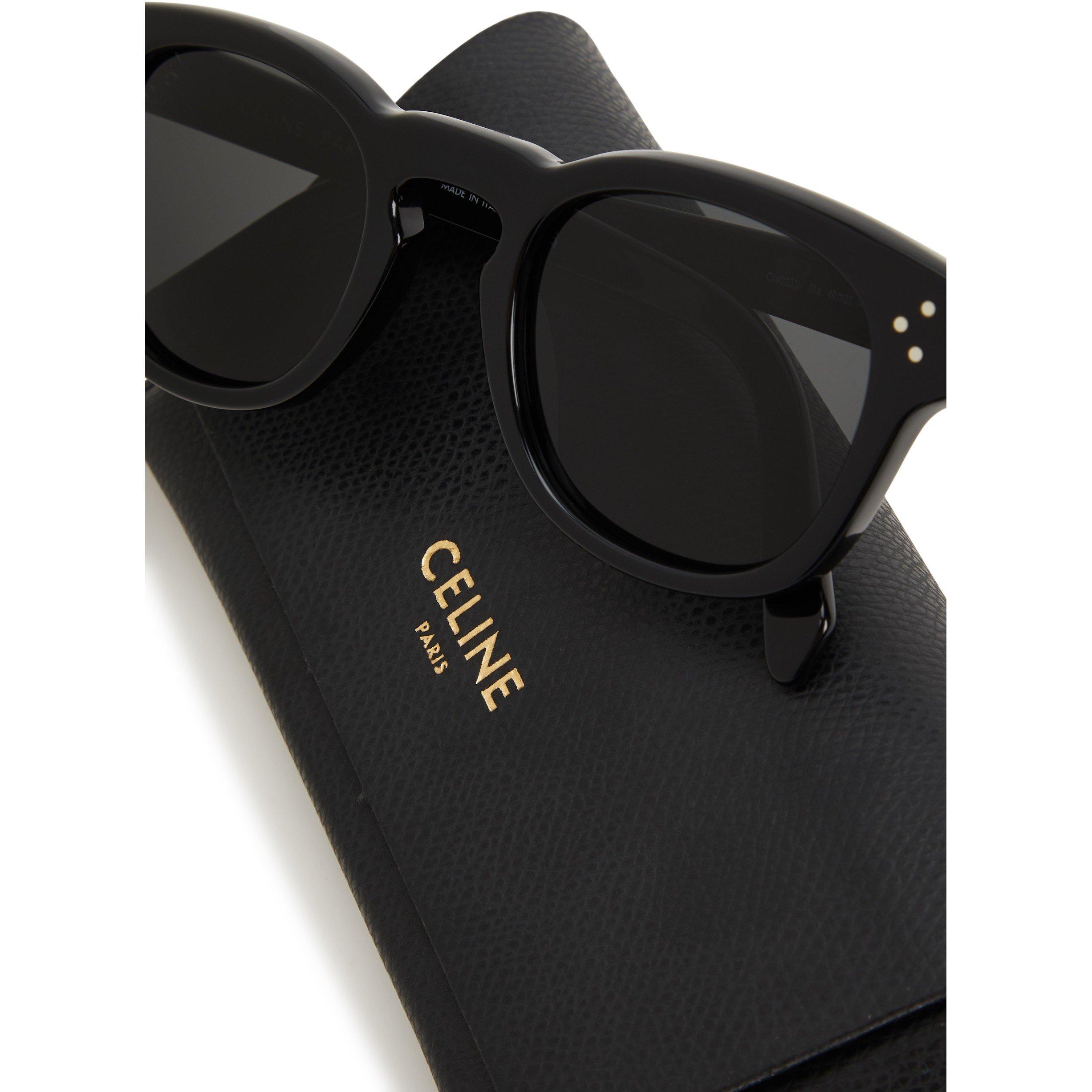 BLACK AND OTHER - Celine - C U Round Acetate Sunglasses - 4