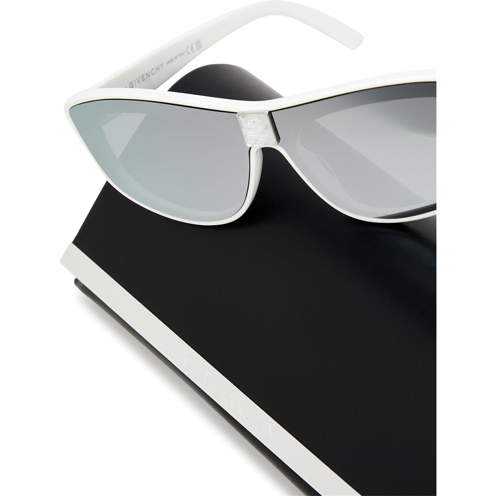 WHITE AND OTHER - GIVENCHY - Women's Narrow Acetate Rectangle Sunglasses - 4