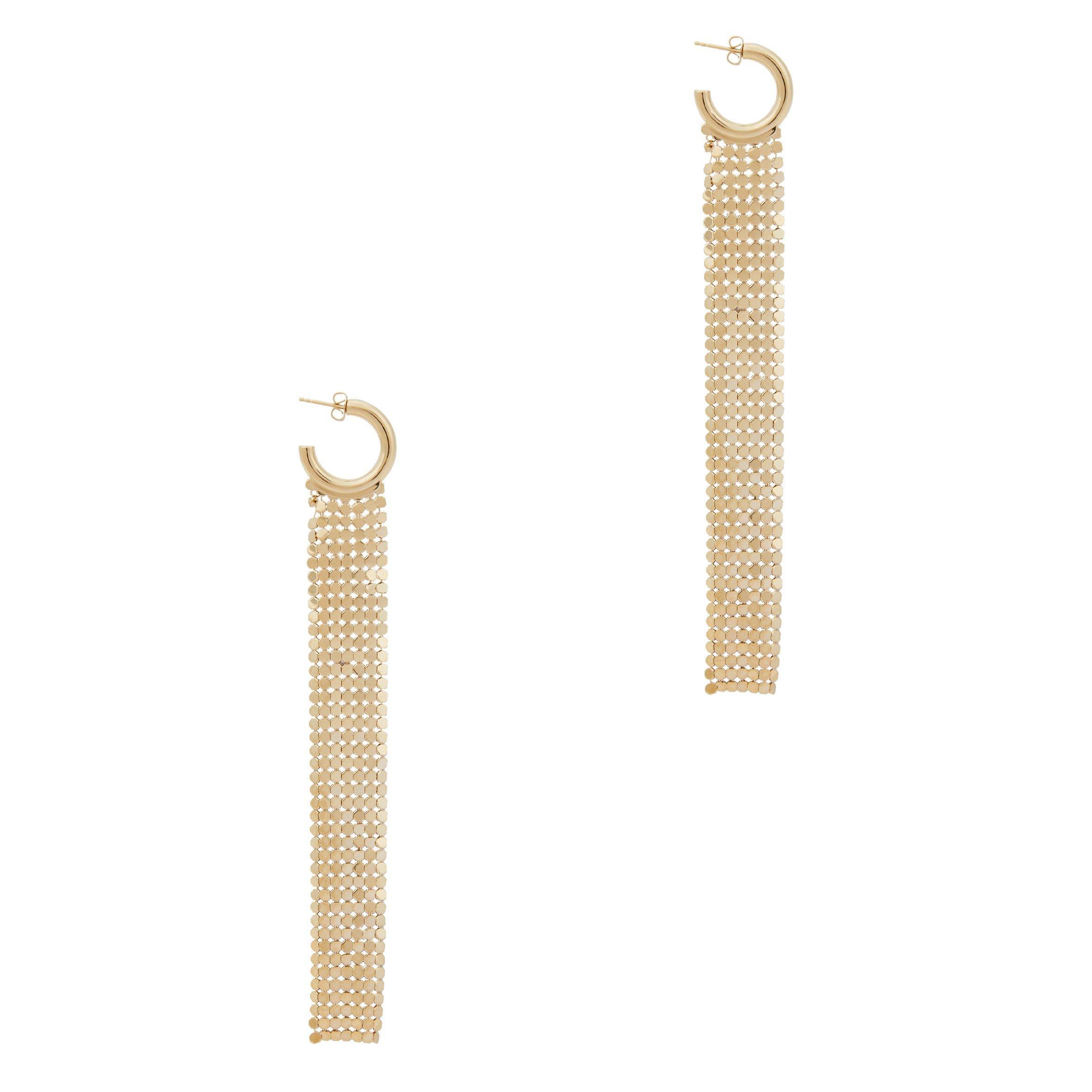 GOLD - Rabanne - PIXEL LONG HOOP - 1