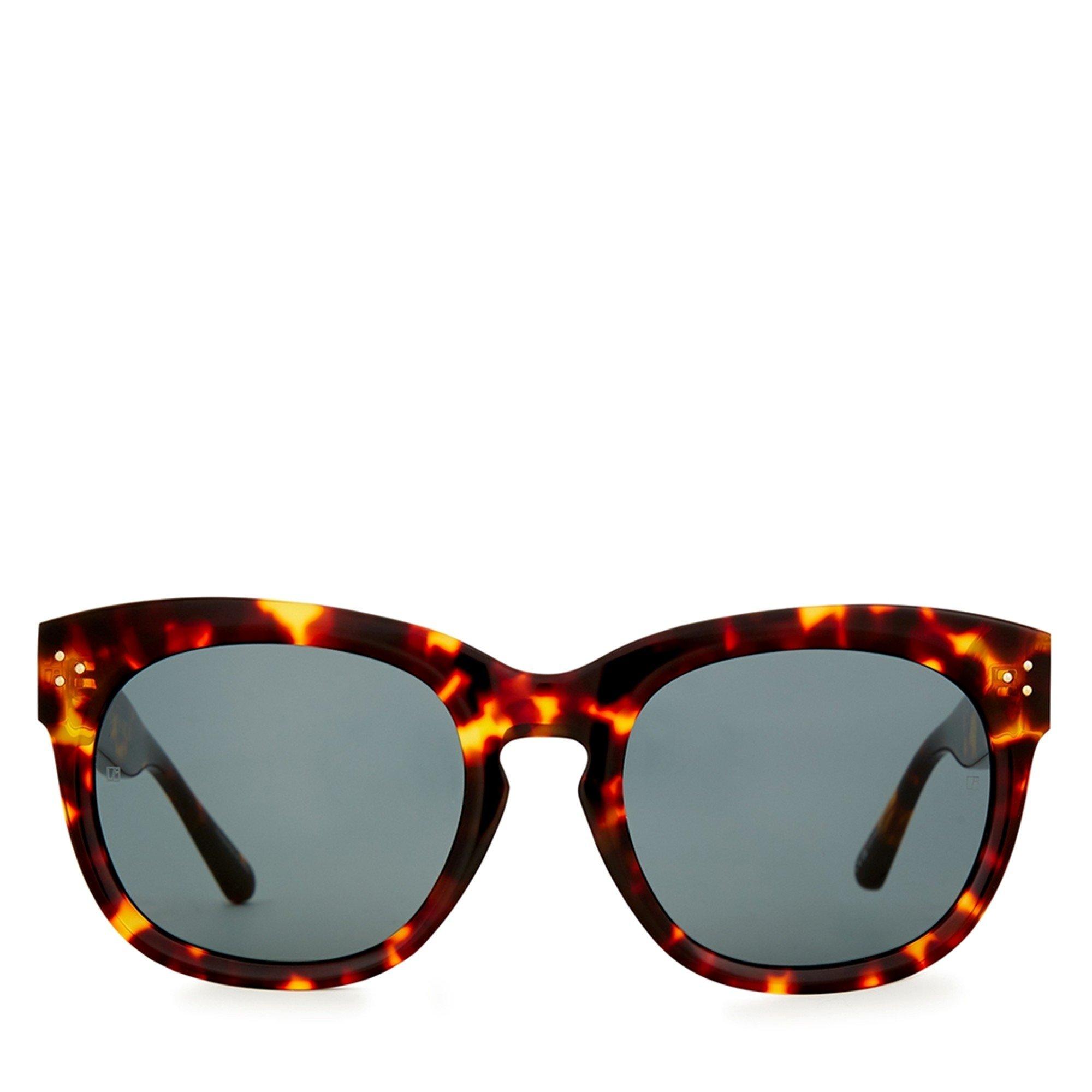 BROWN AND OTHER - Linda Farrow - Women's Jenson Acetate Round Sunglasses - 2