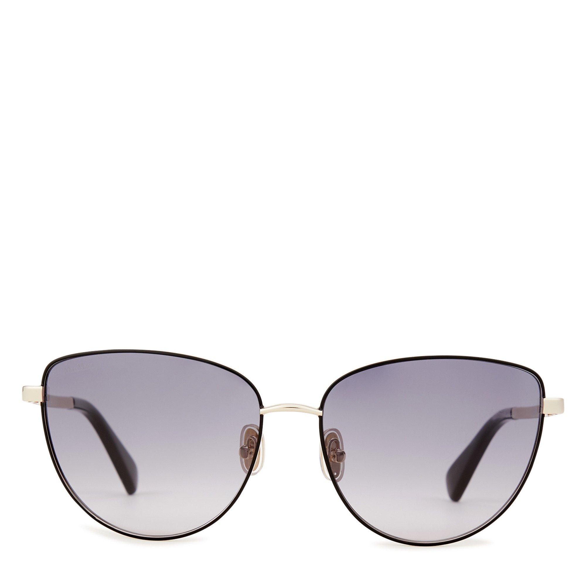 GREY - Max Mara - Women's Stainless Steel Cat Eye Sunglasses - 2