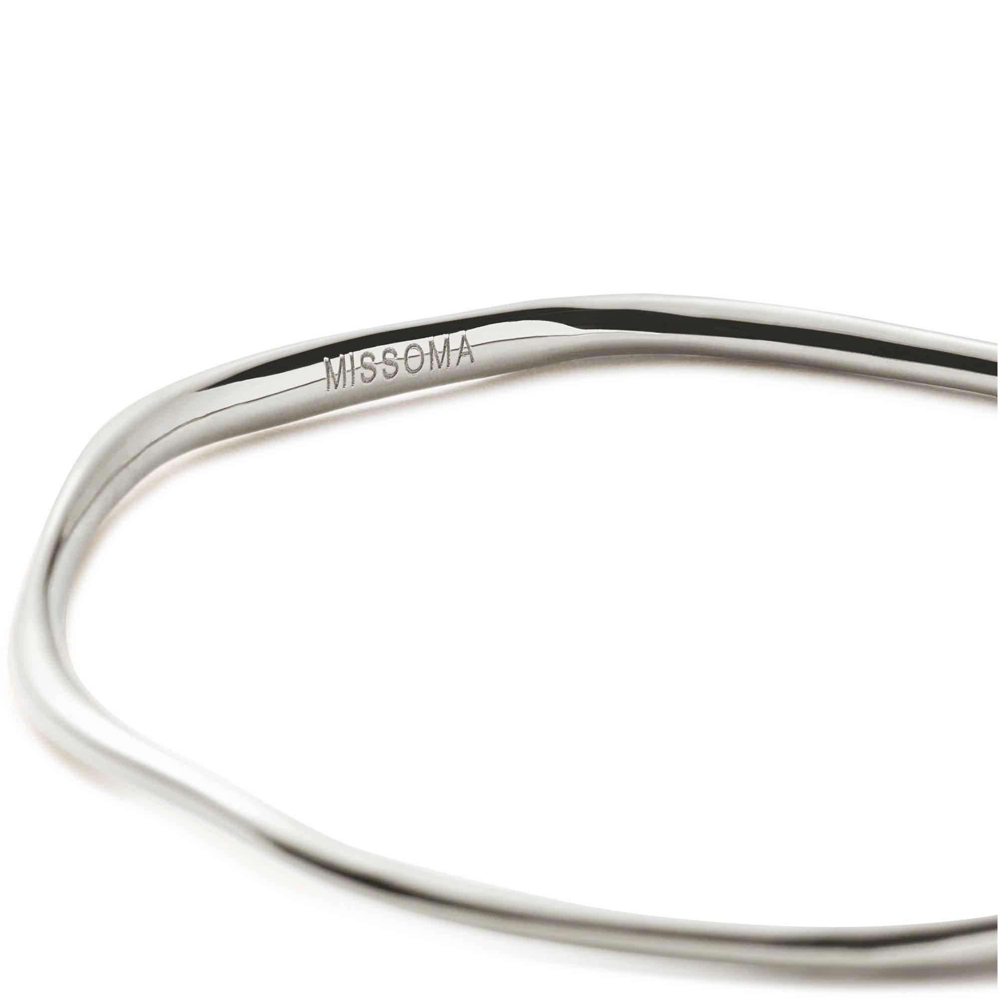 SILVER - Missoma - Women's Ripple Silver Bangle - 3