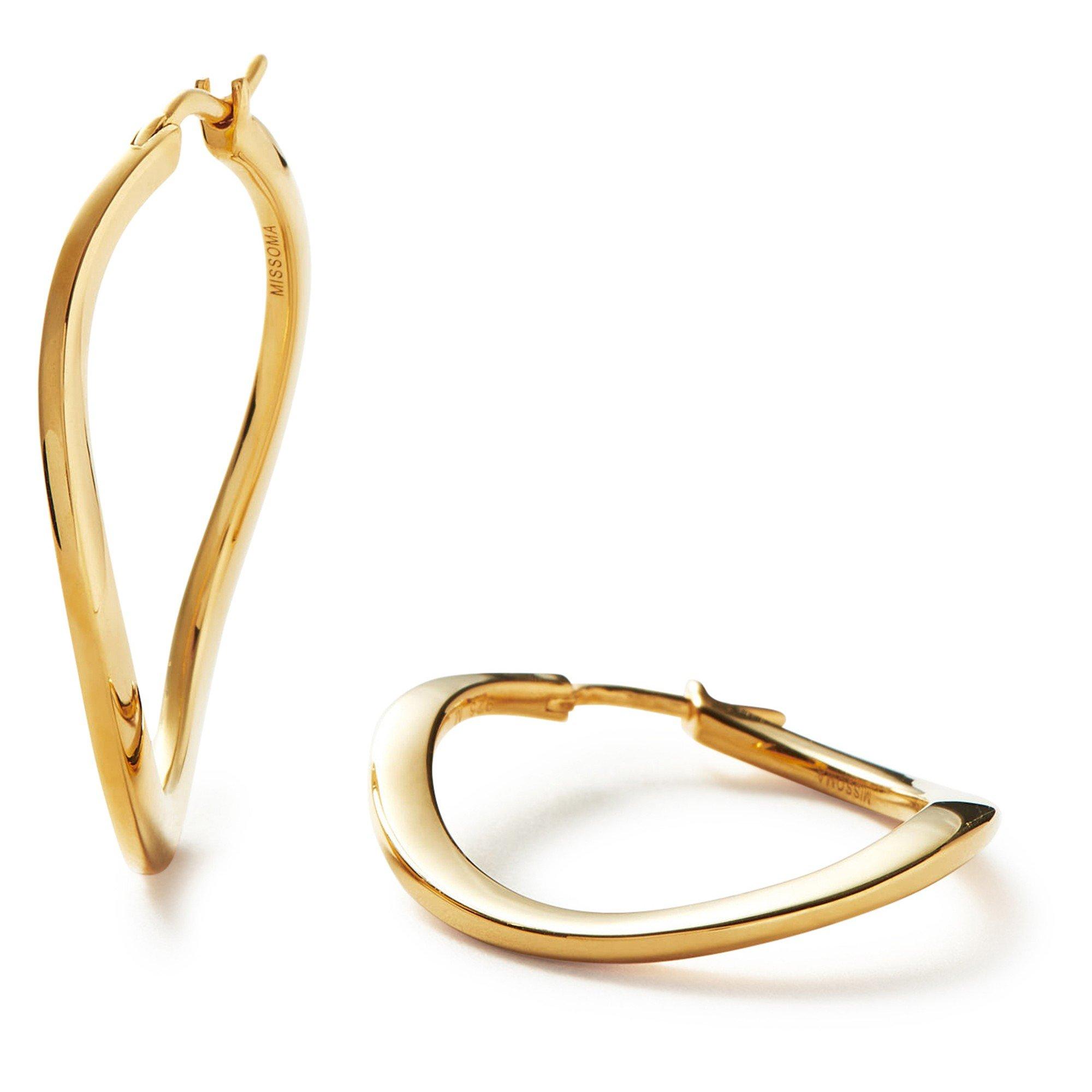 GOLD - Missoma - MEIDUM WAVED HOOPS09 - 1
