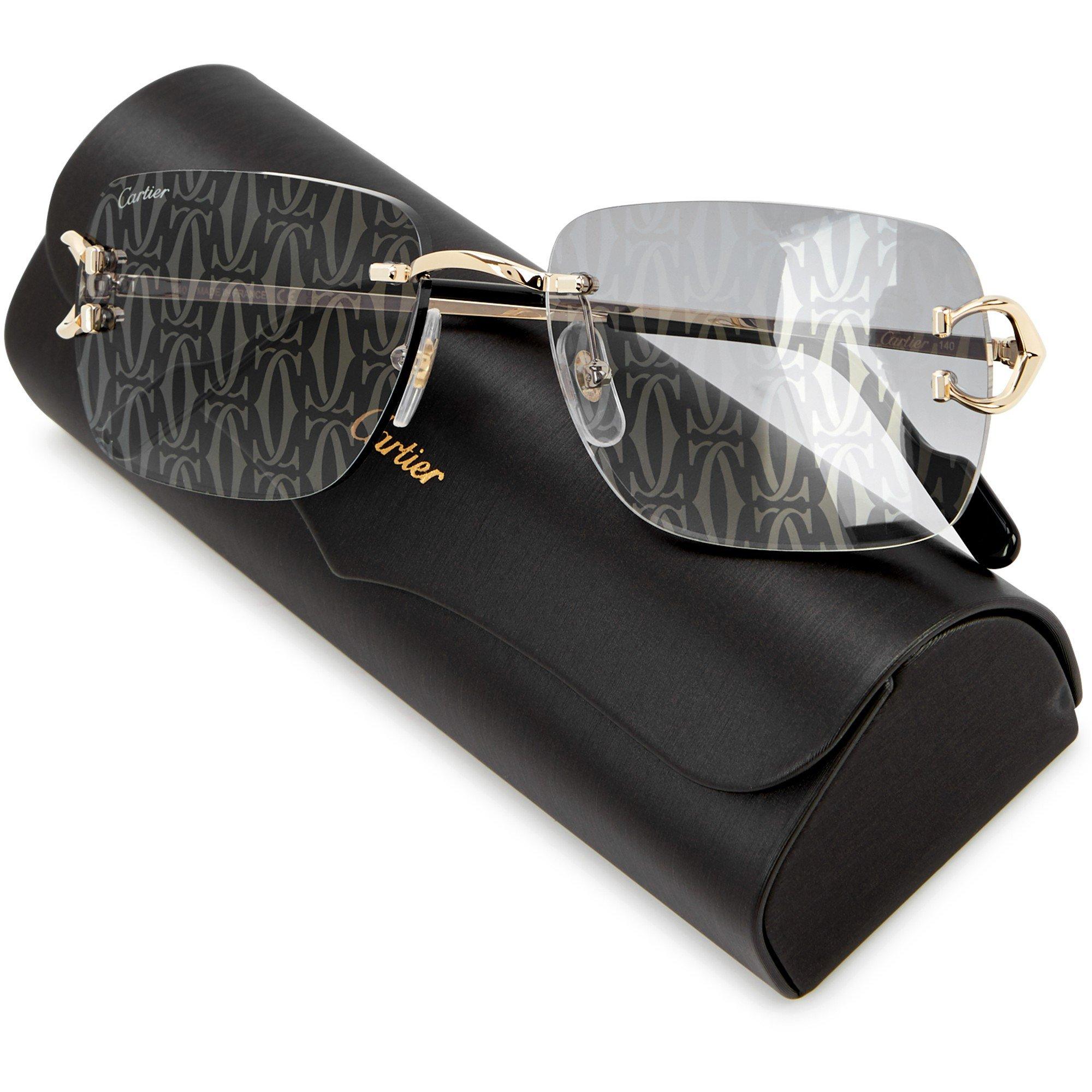 GOLD - Cartier - CAR M RIMLESS RECTANGLE SG - 4