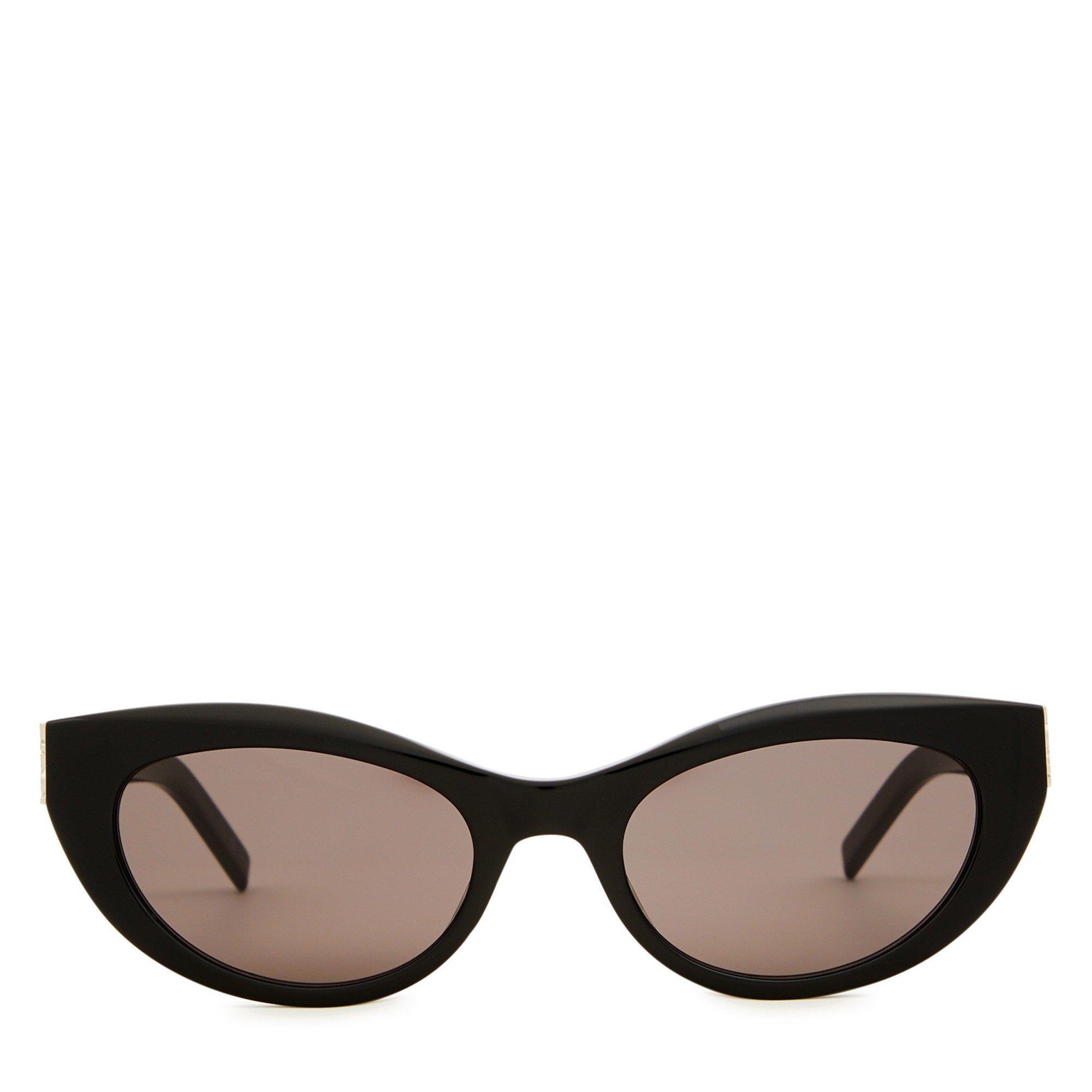 BLACK - Saint Laurent - Women's Acetate Cat Eye Sunglasses - 2