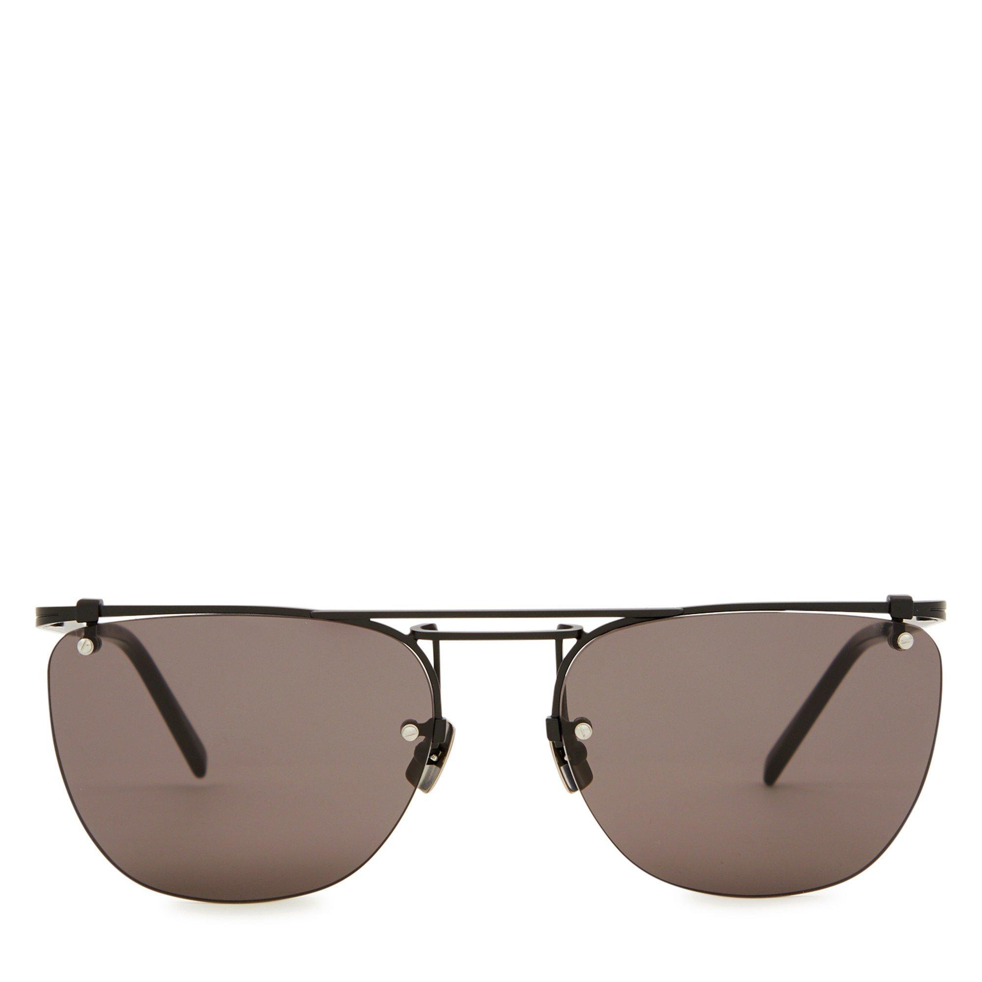 BLACK - Saint Laurent - Women's Rimless Square Sunglasses - 2