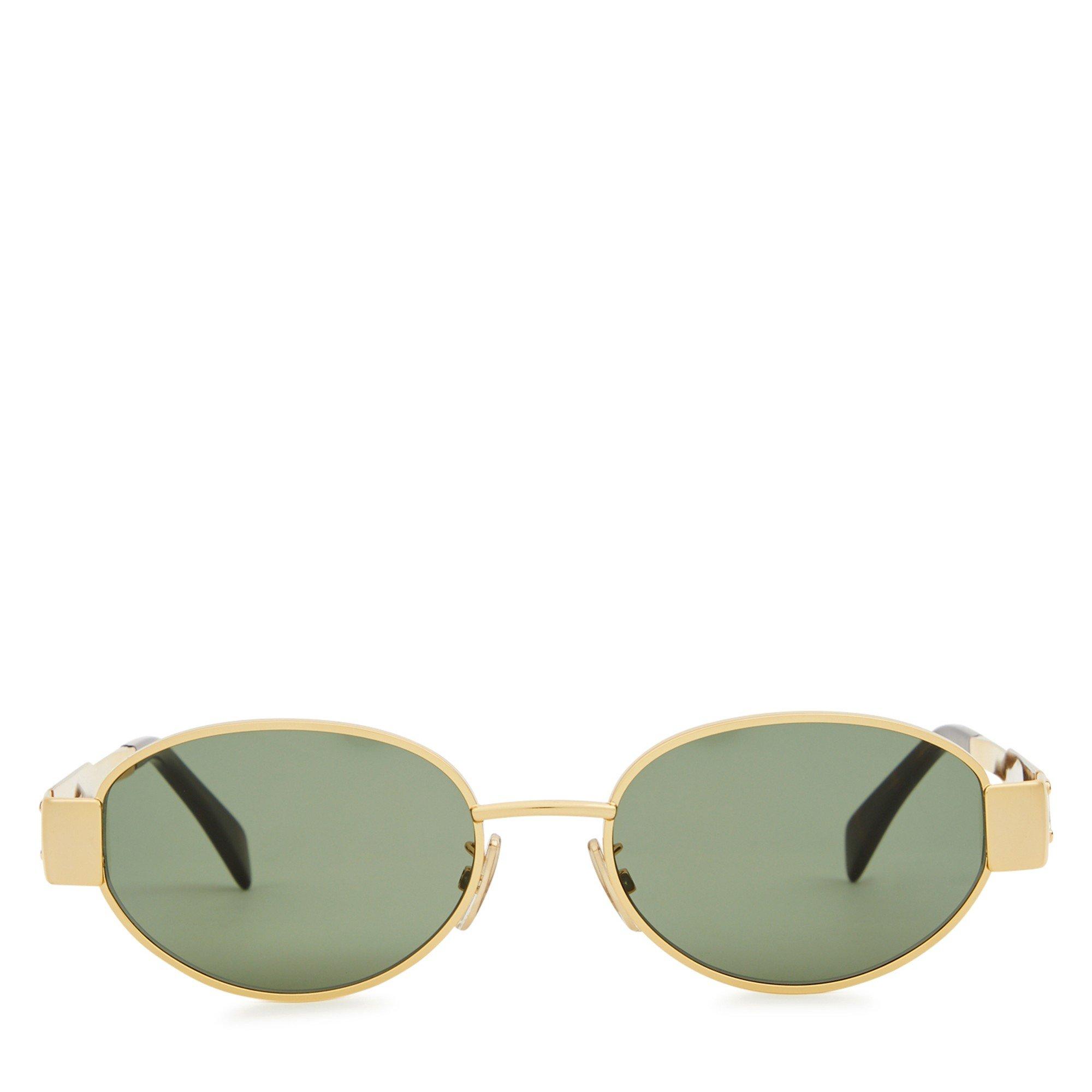 GOLD - Celine - Women's Round Metal Sunglasses - 2