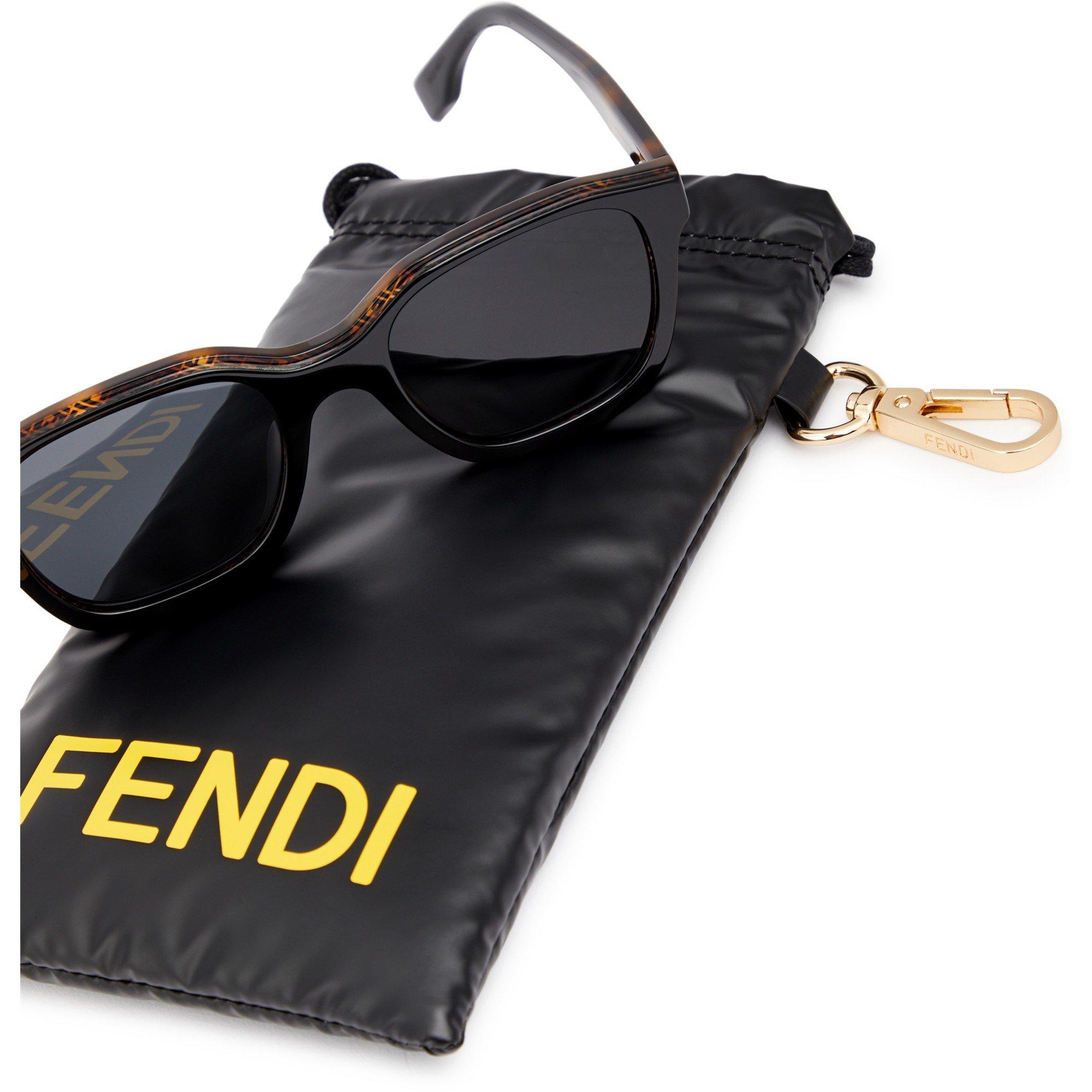 BLACK AND OTHER - Fendi - FEN M RECTANGLE ACETATE SG - 4