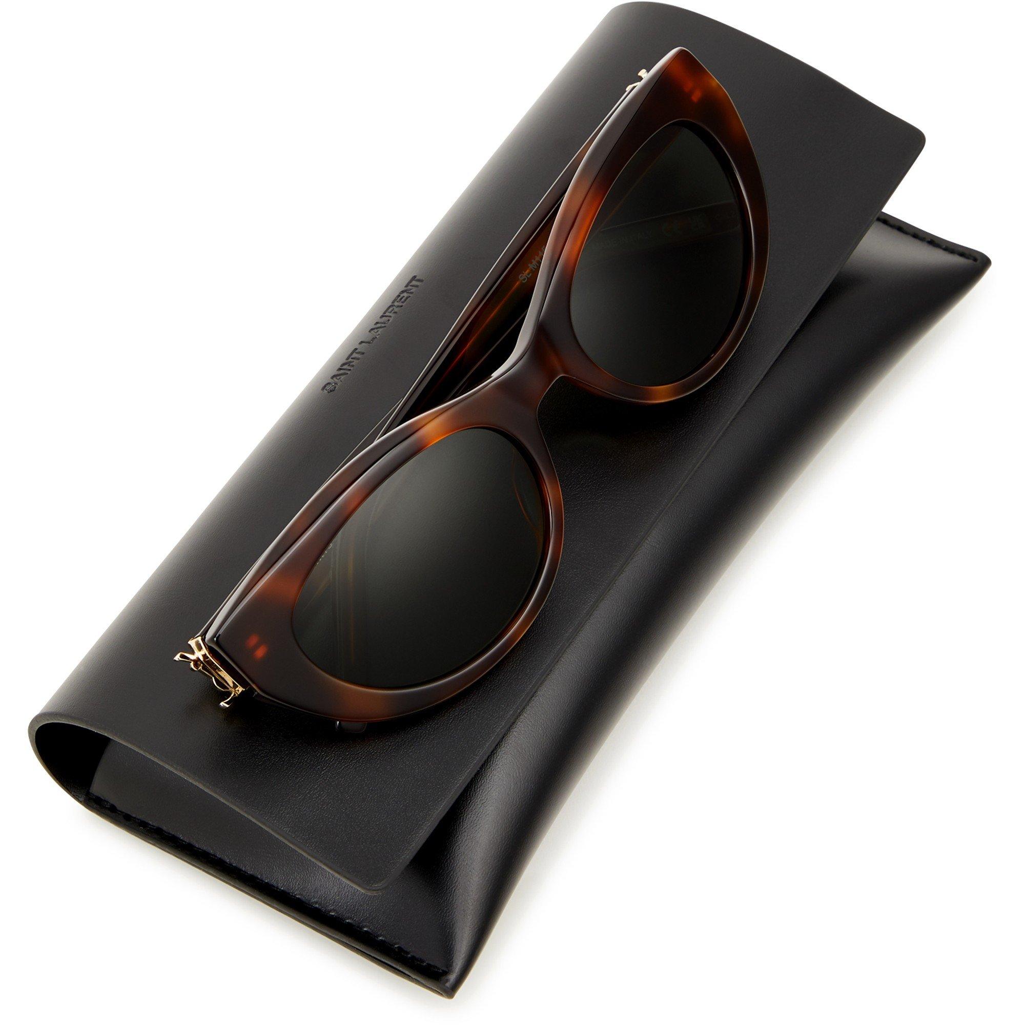 BROWN AND OTHER - Saint Laurent - SL F CAT EYE ACETATE SG - 4