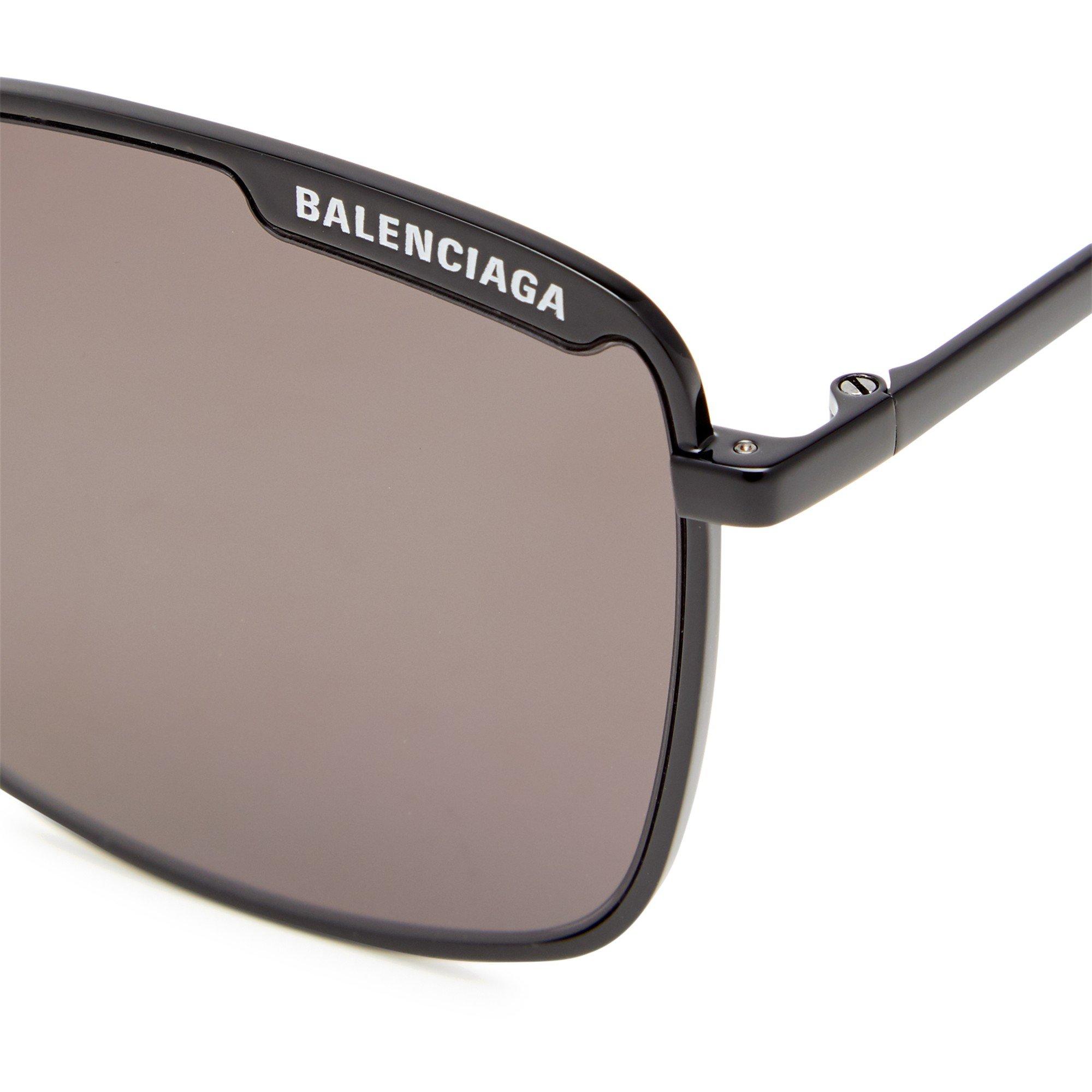 BLACK - Balenciaga - Rectangular Wayfarer Sunglasses - 4
