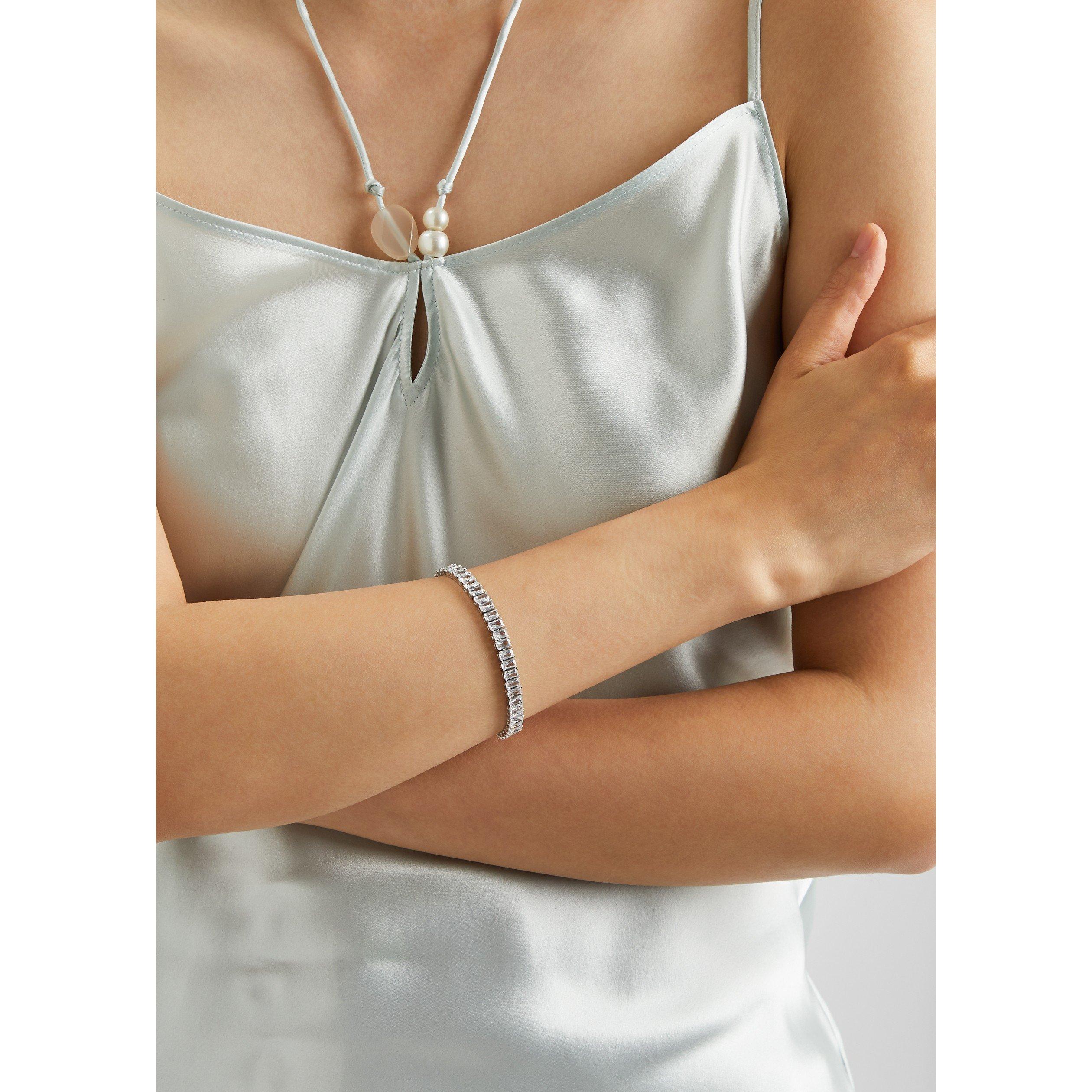 SILVER - Fallon - BAGUETTE TENNIS BRACELET - 3