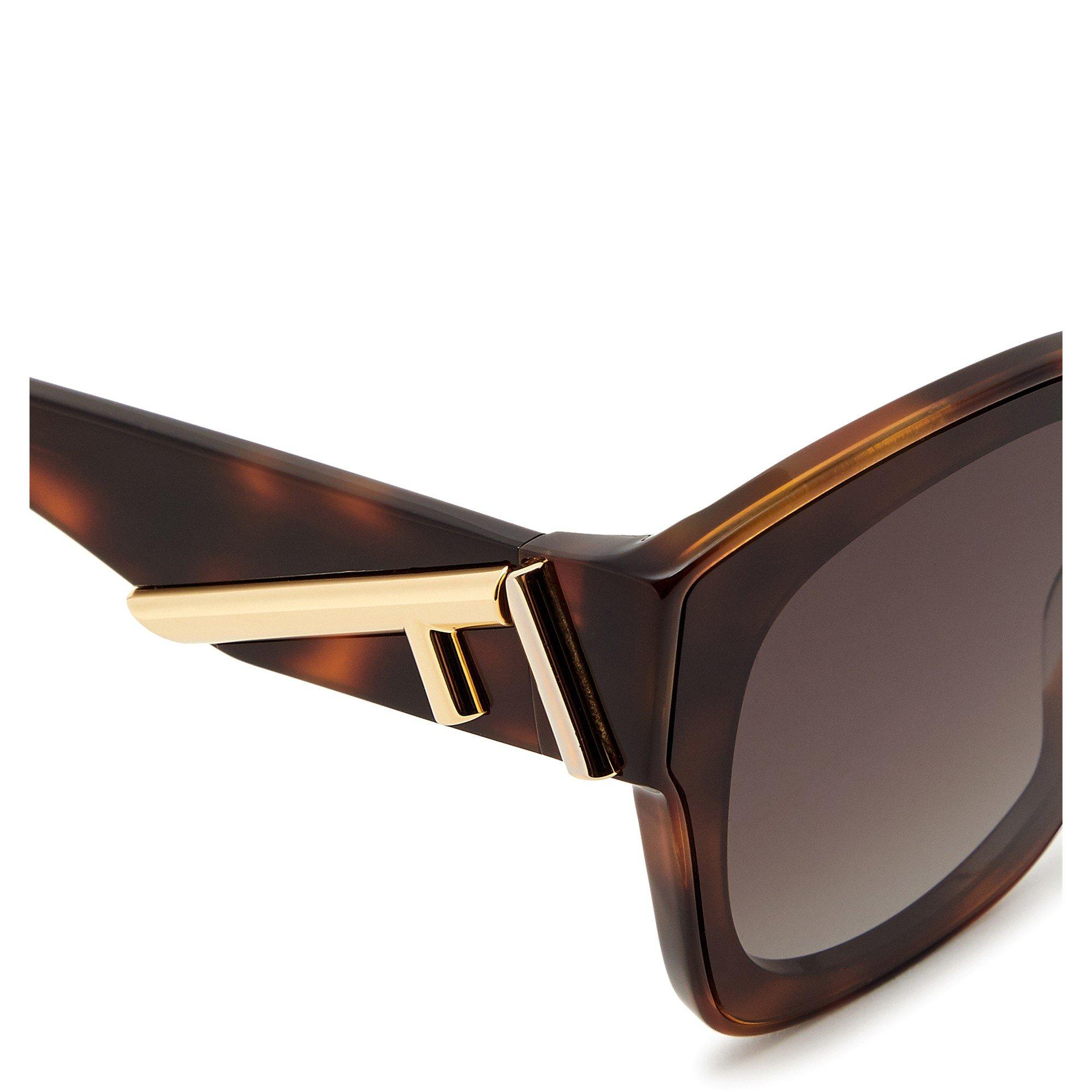 BROWN AND OTHER - Fendi - FEN F F SQUARE ACETATE SG - 3