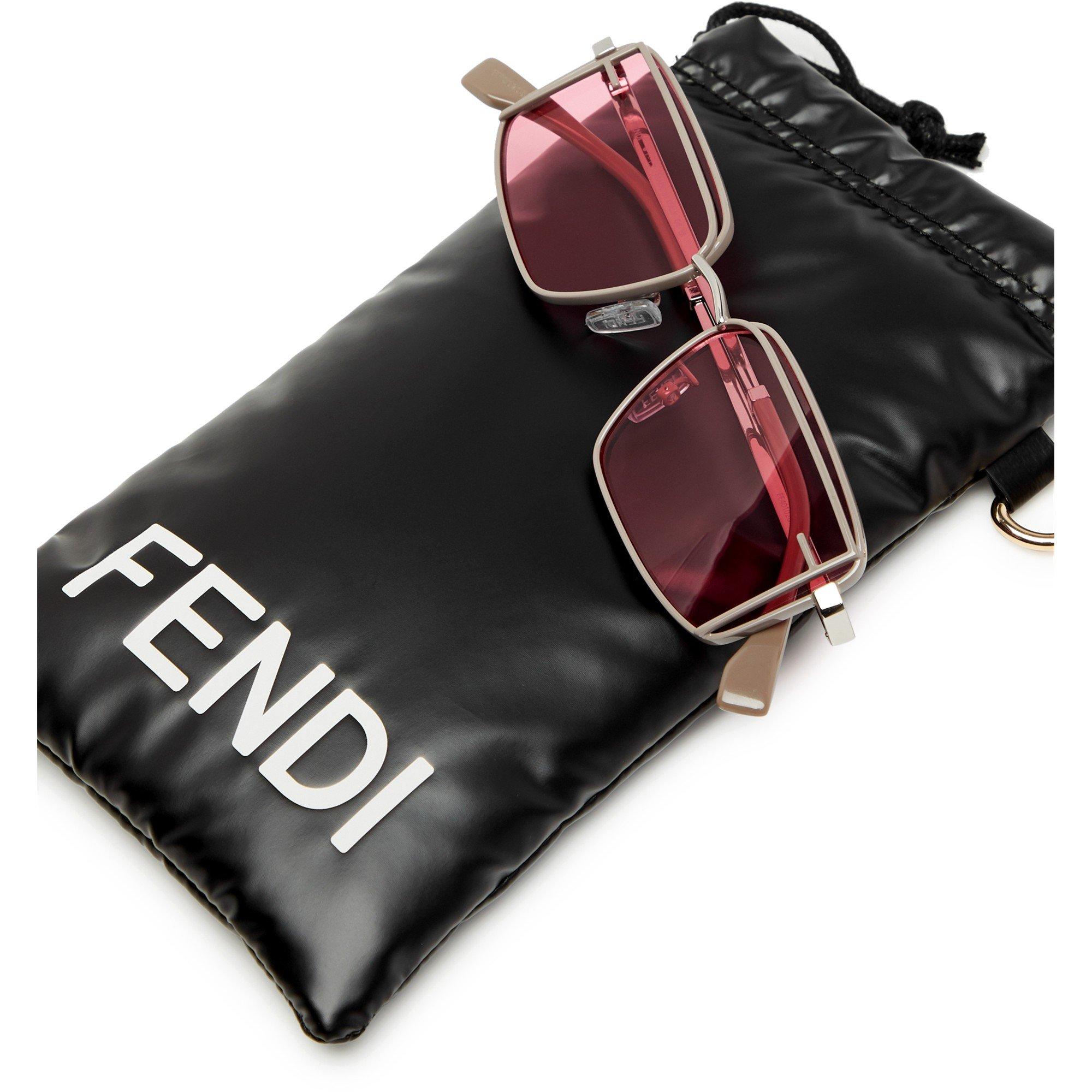 BROWN AND OTHER - Fendi - FEN F METAL RECTANGLE SG - 4