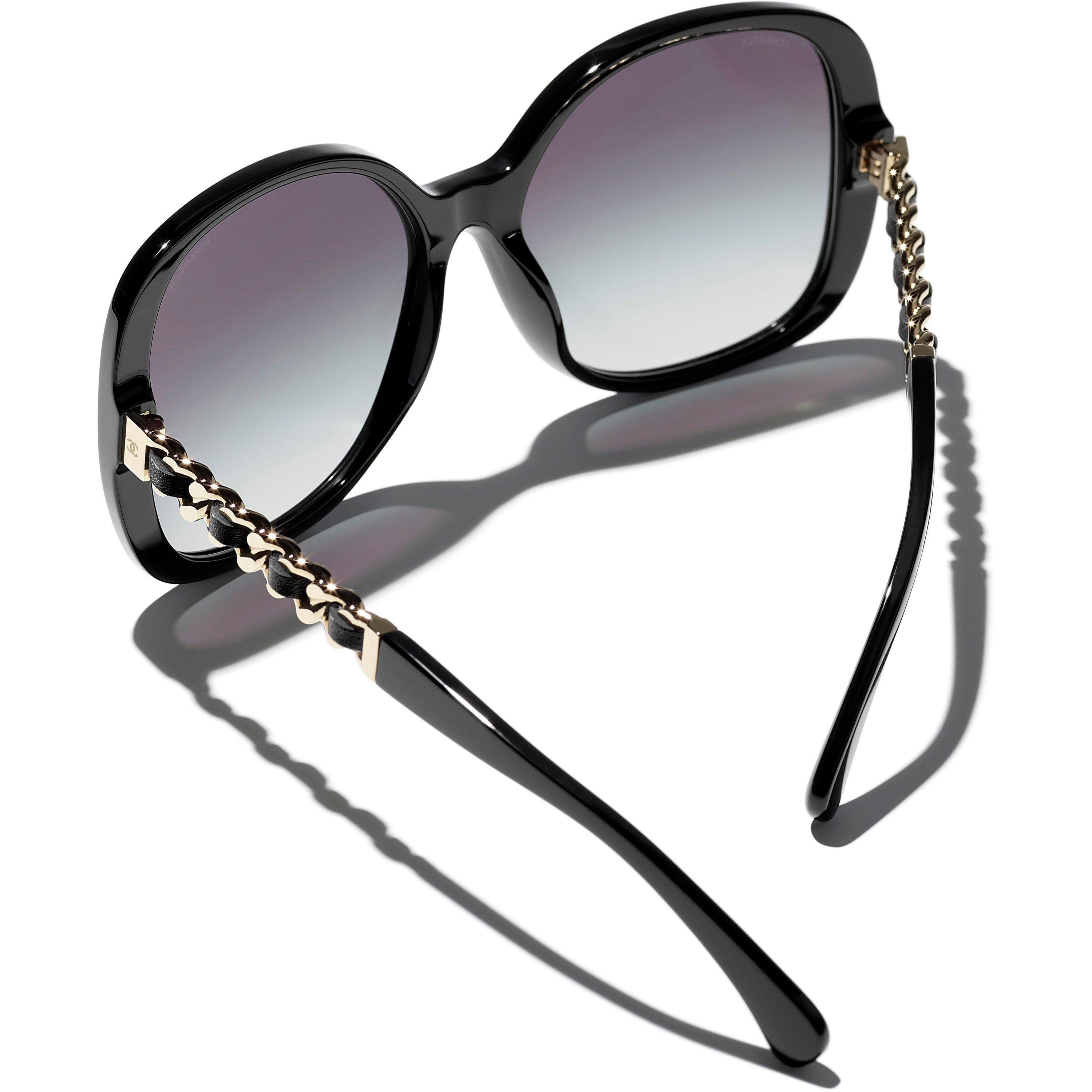 BLACK AND GREY - CHANEL - CHANEL F BUTTERFLY ACETATE SG - 4
