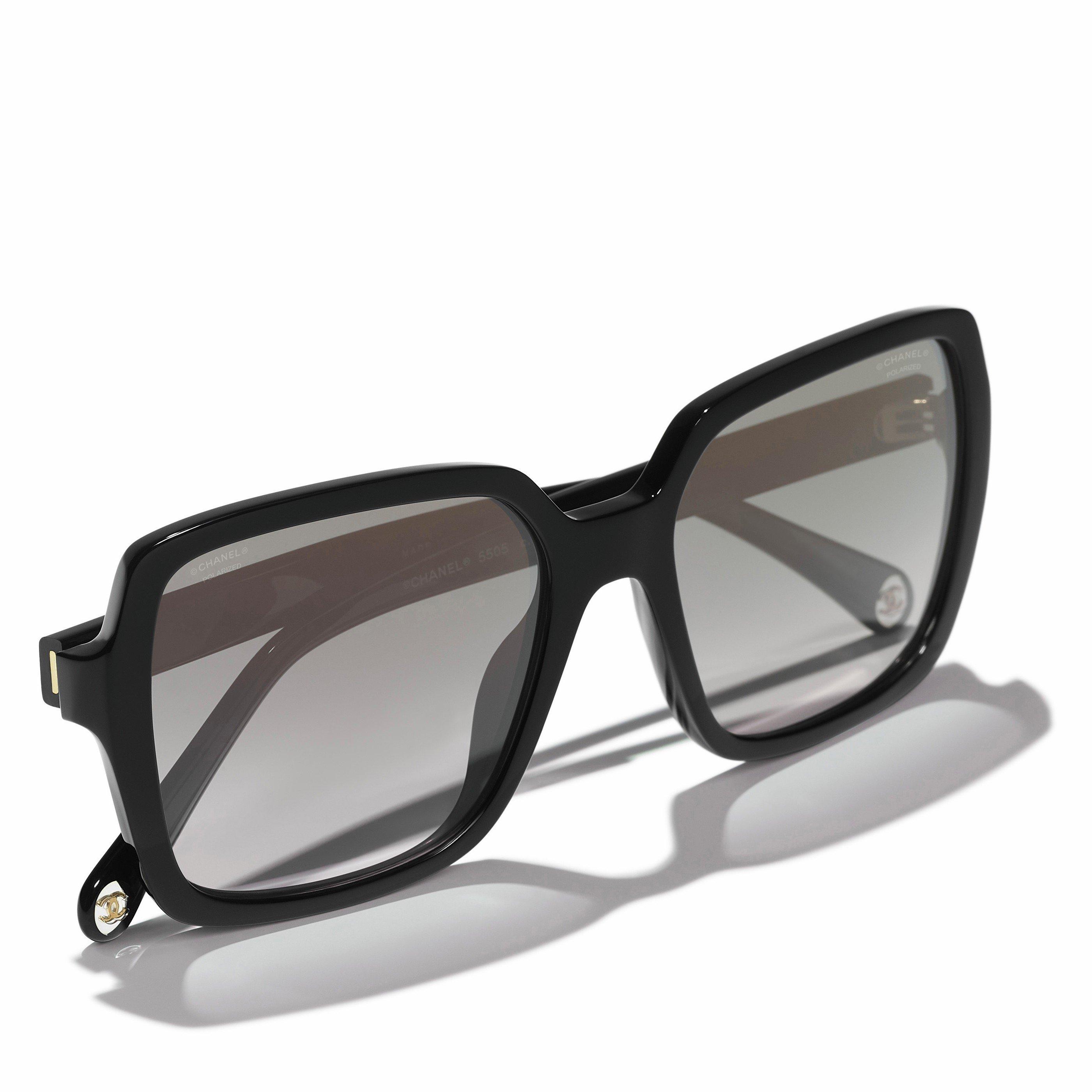 BLACK AND GREY - CHANEL - CHANEL F ACETATE SQUARE SG - 4