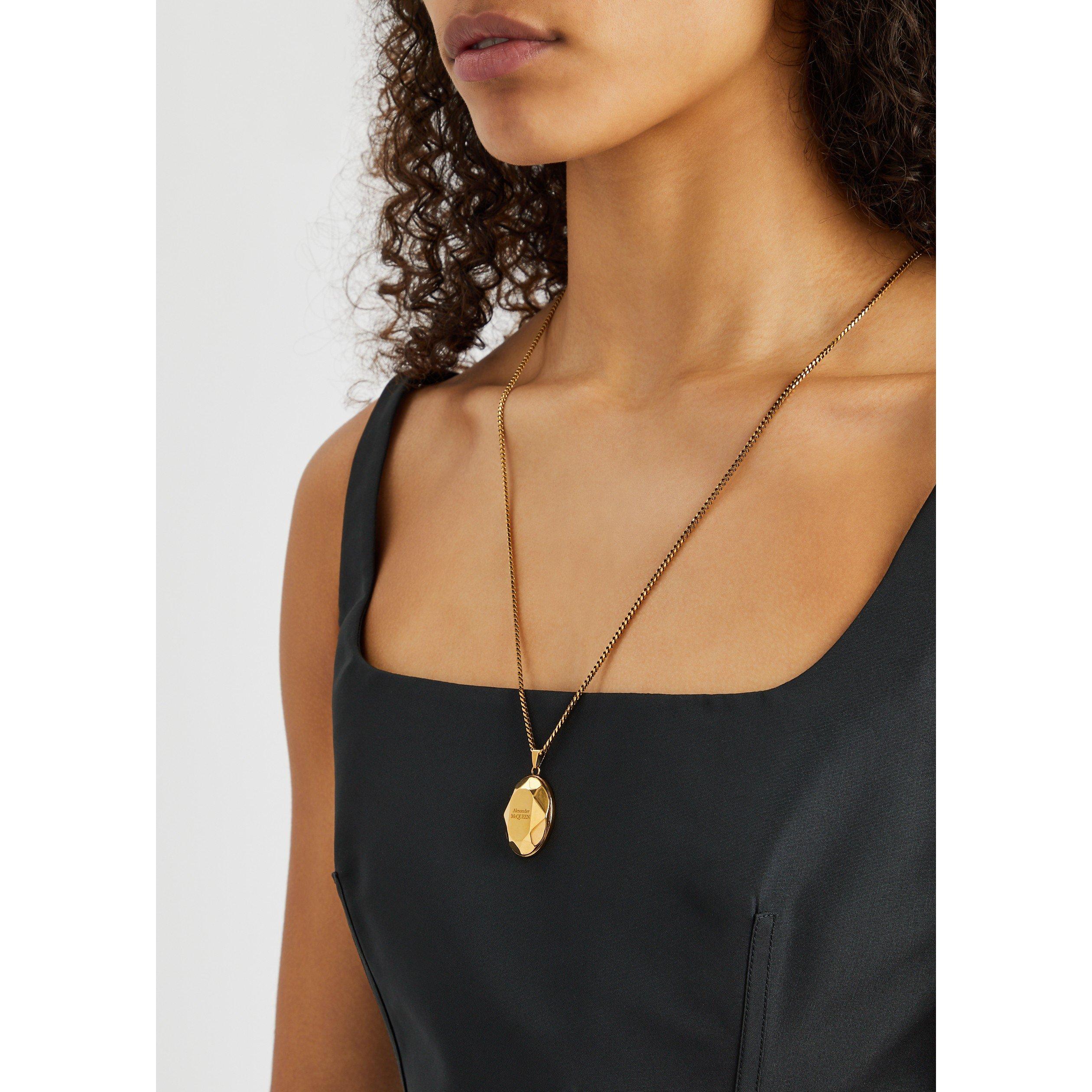GOLD - Alexander McQueen - FACETED STONE NECKLACE - 3