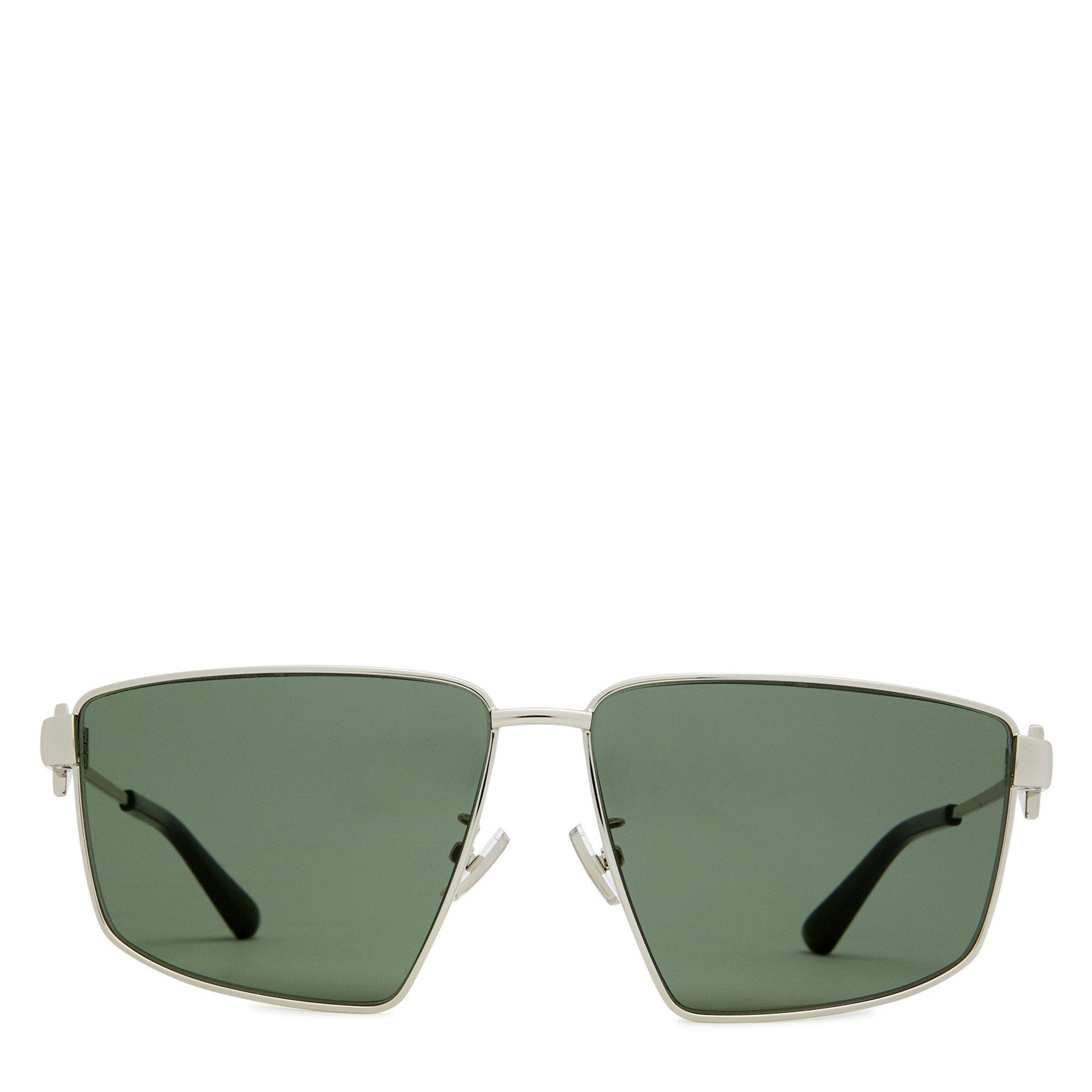 SILVER - Bottega Veneta - Women's BV F Aviator Slim Sunglasses - 2
