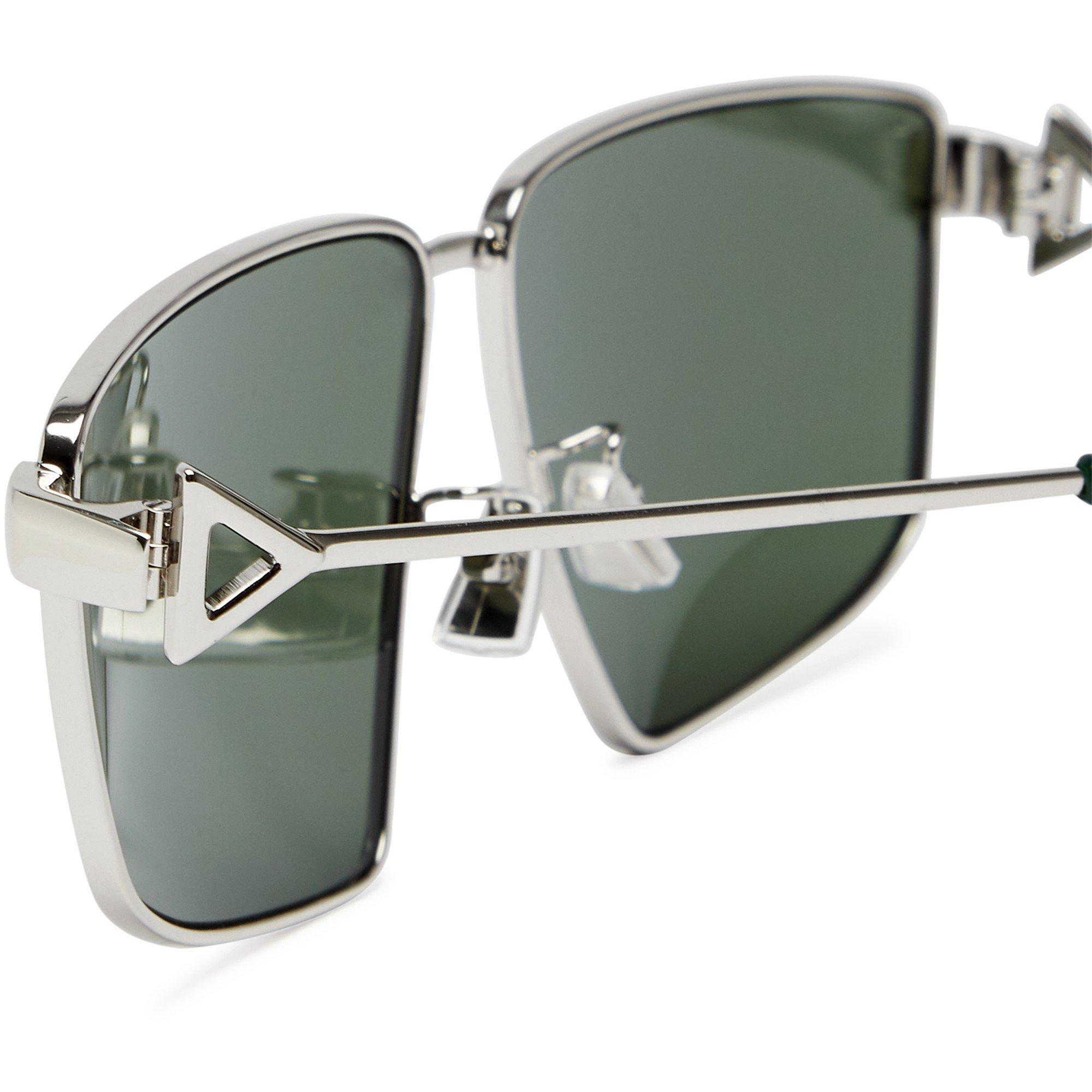 SILVER - Bottega Veneta - Women's BV F Aviator Slim Sunglasses - 3