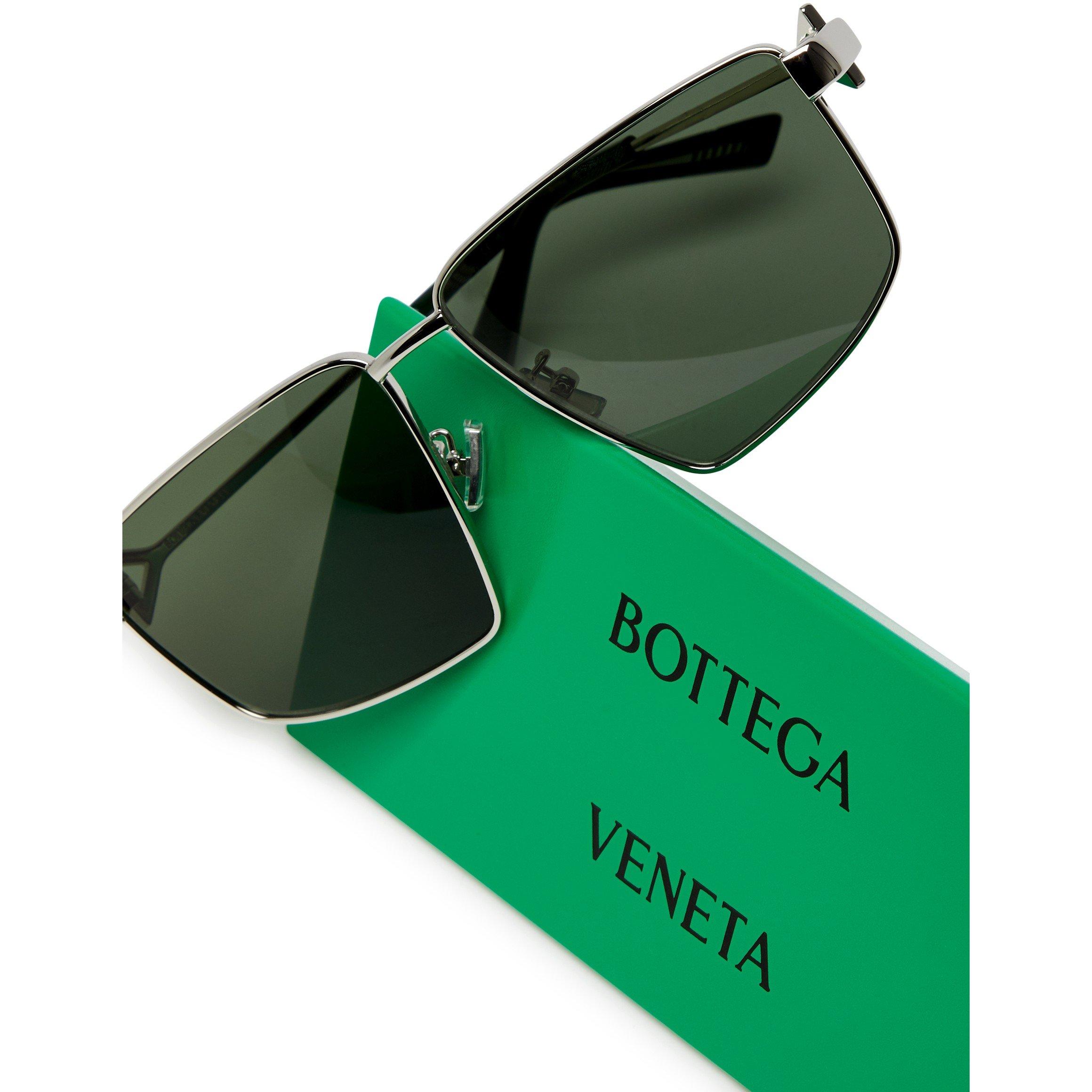 SILVER - Bottega Veneta - Women's BV F Aviator Slim Sunglasses - 4