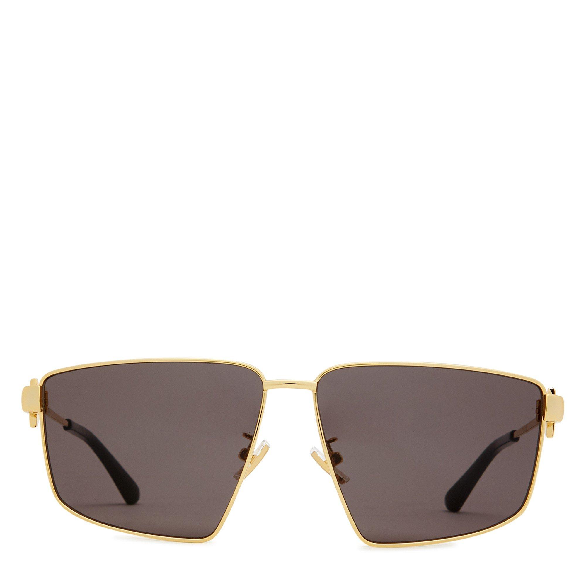 GOLD - Bottega Veneta - Women's BV F Aviator Slim Sunglasses - 2