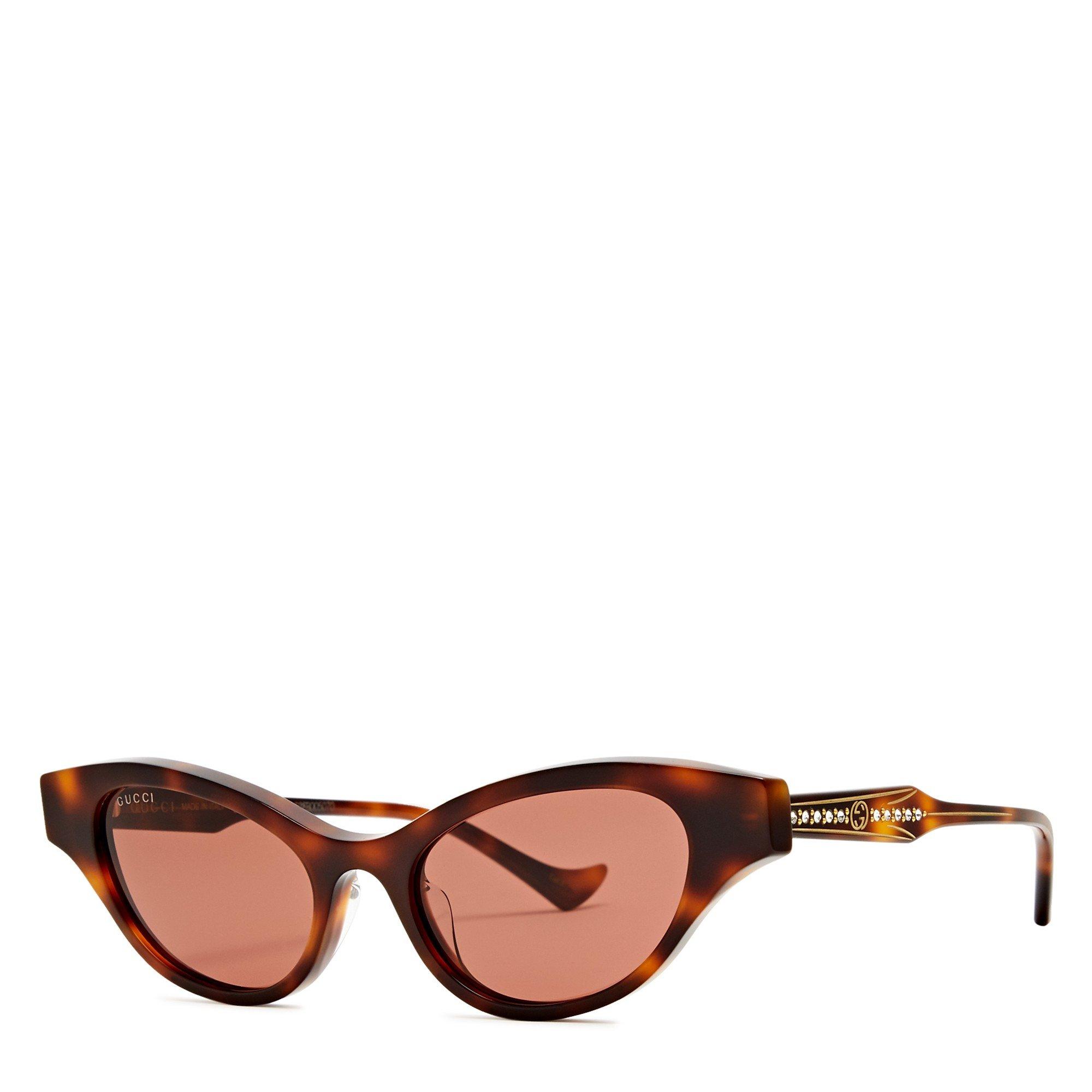 BROWN HAVANA - Gucci - G F CAT EYE TINTED ACETATE - 1