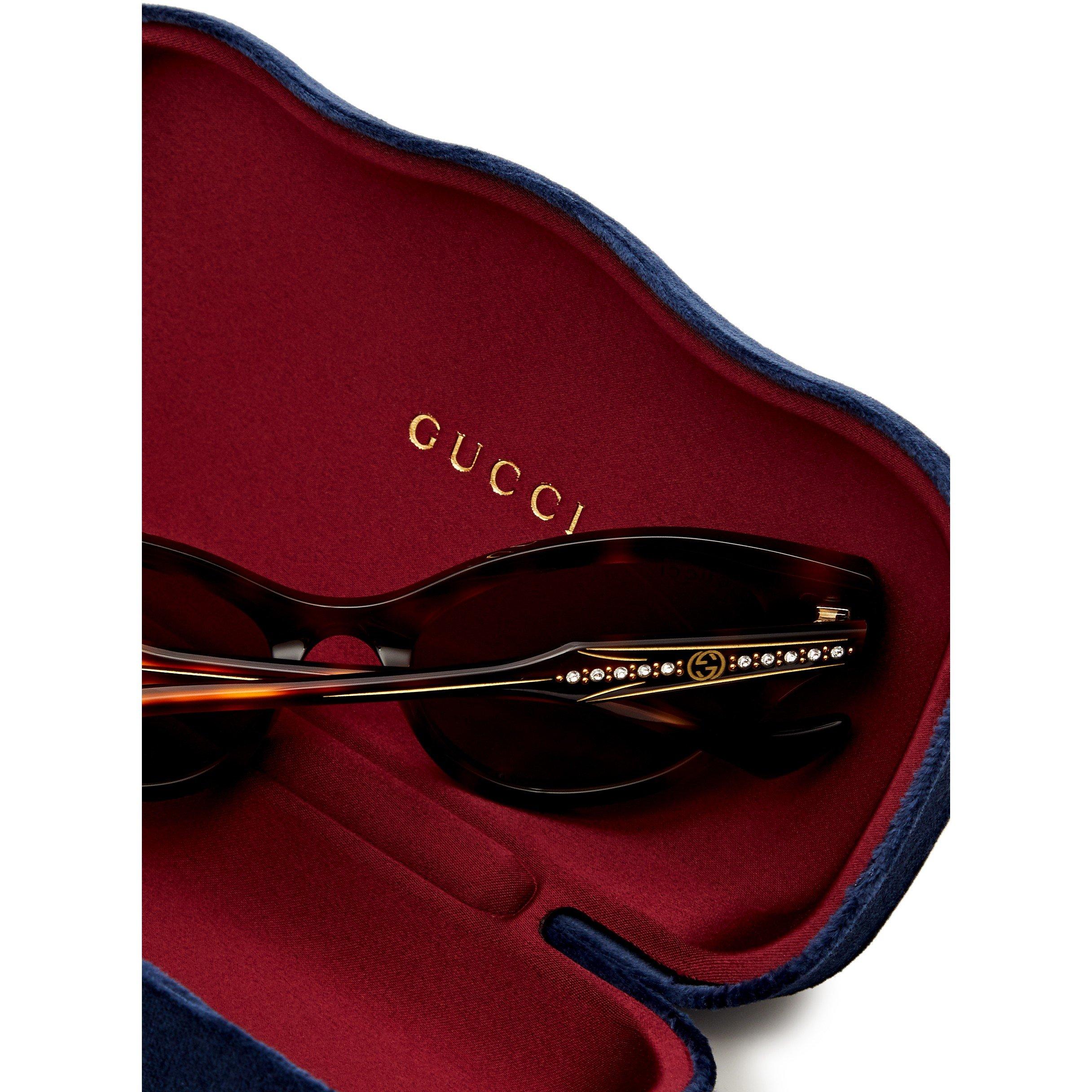 BROWN HAVANA - Gucci - G F CAT EYE TINTED ACETATE - 4