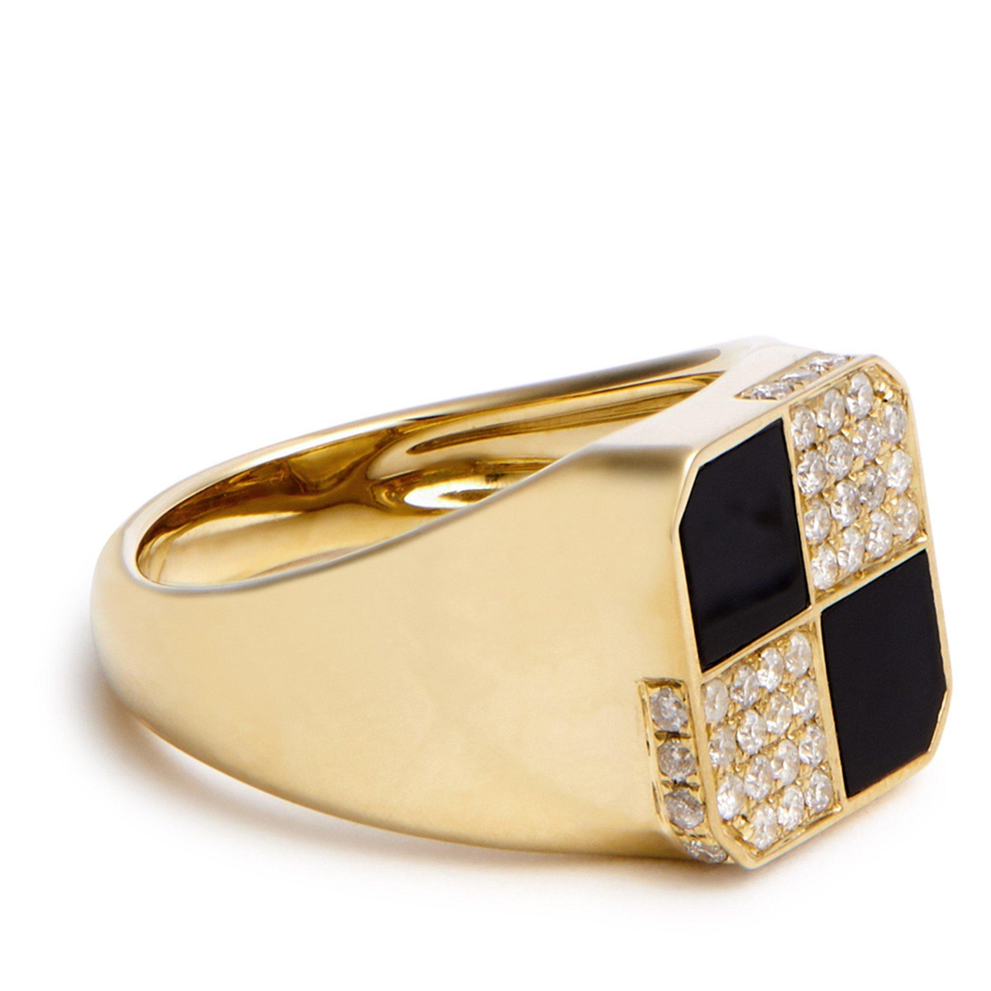 BLACK AND OTHER - Yvonne Leon - MINI CHECKERBOARD PINKY RING - 2