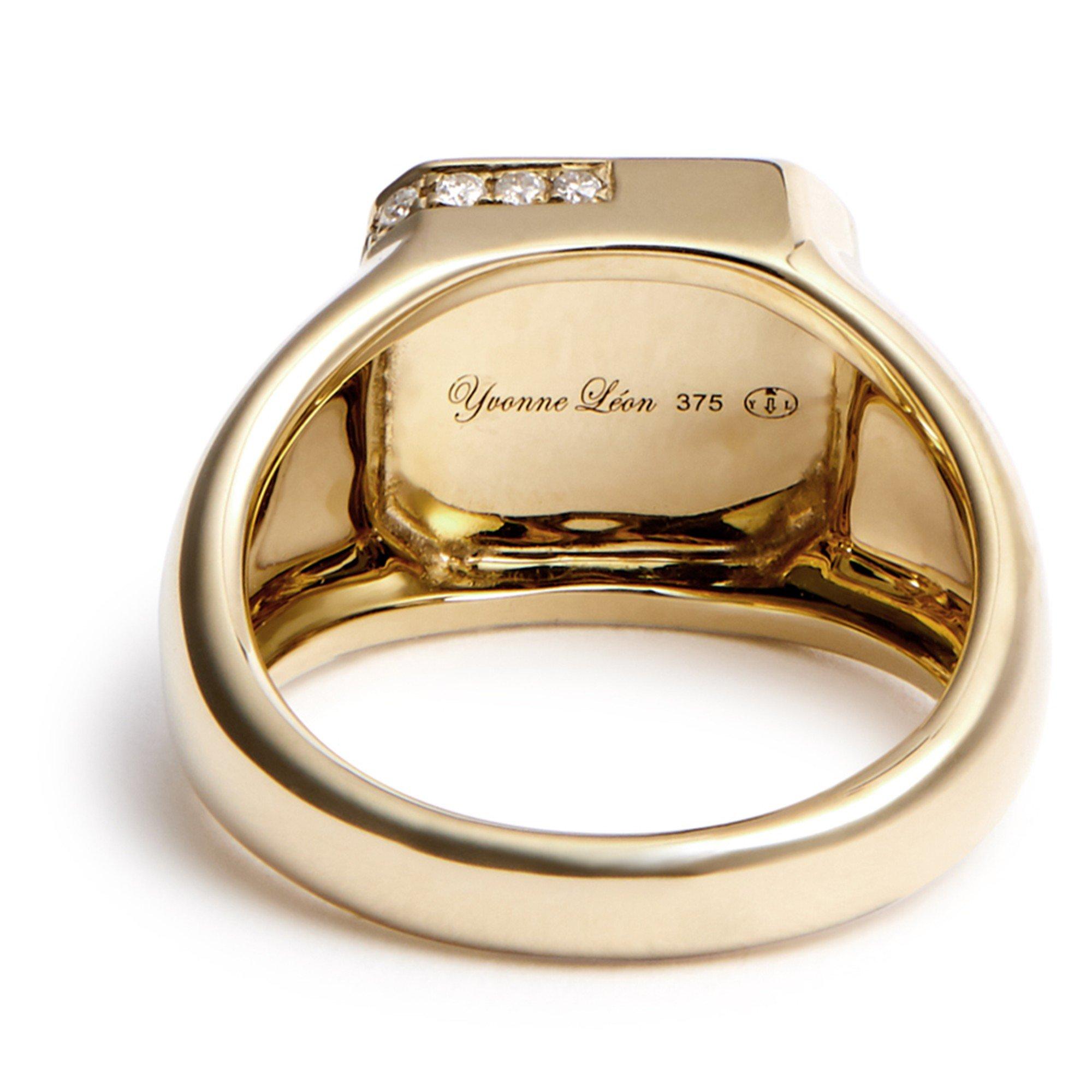BLACK AND OTHER - Yvonne Leon - MINI CHECKERBOARD PINKY RING - 4