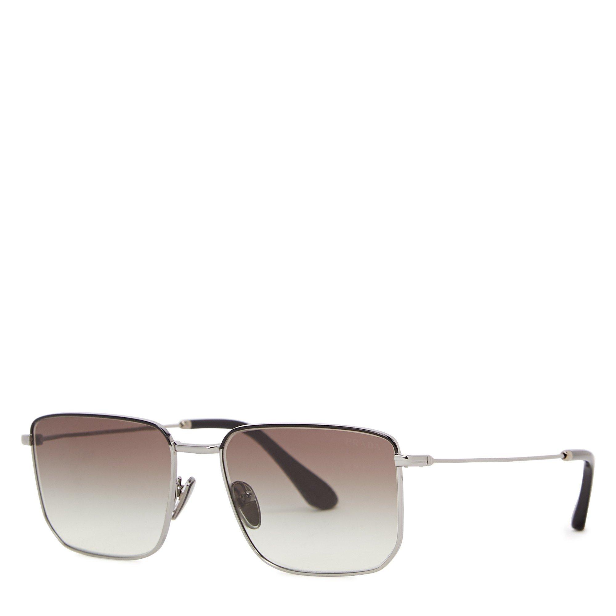 GREY AND OTHER - Prada - PR M RECTANGLE METAL SUNGLASSE - 1