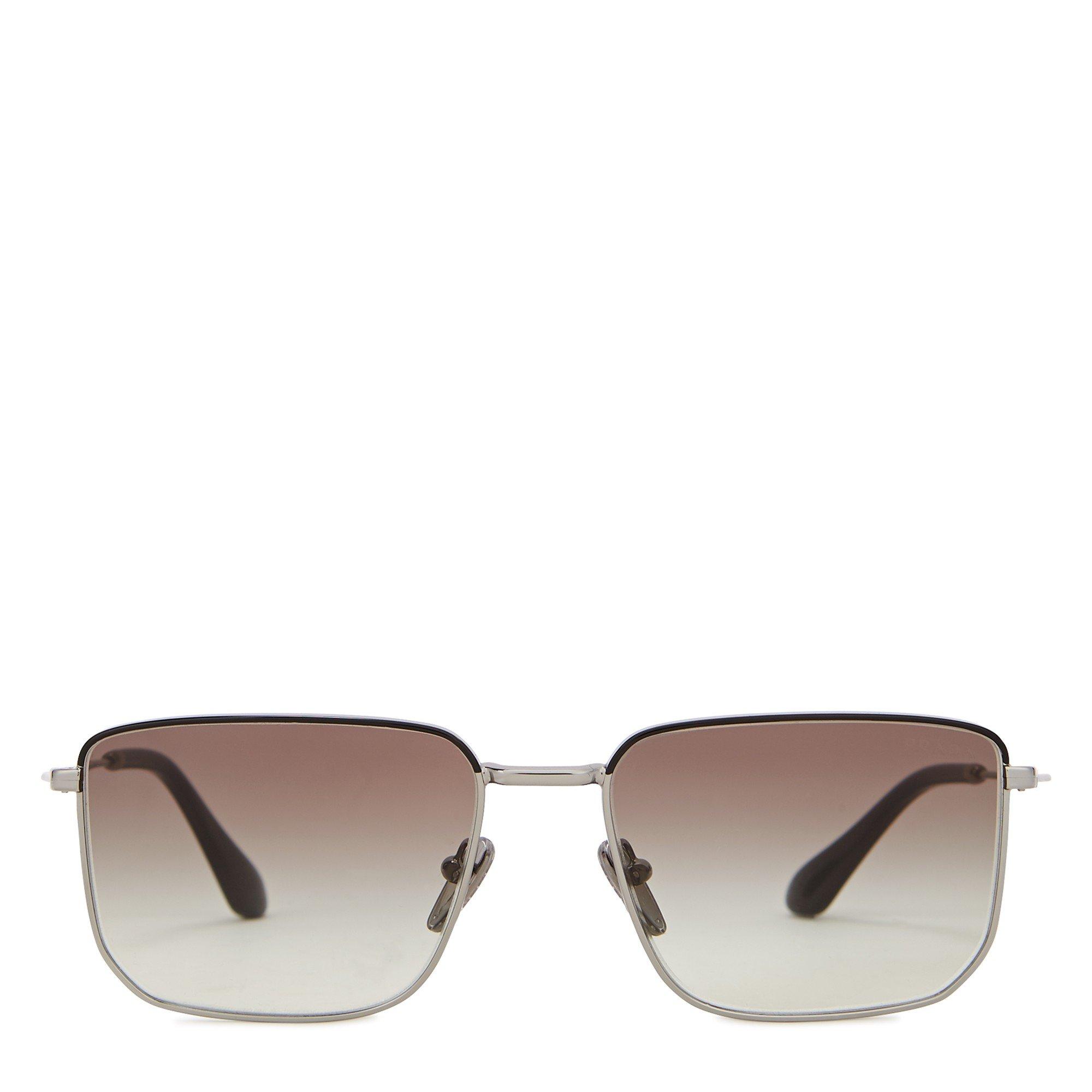 GREY AND OTHER - Prada - PR M RECTANGLE METAL SUNGLASSE - 2