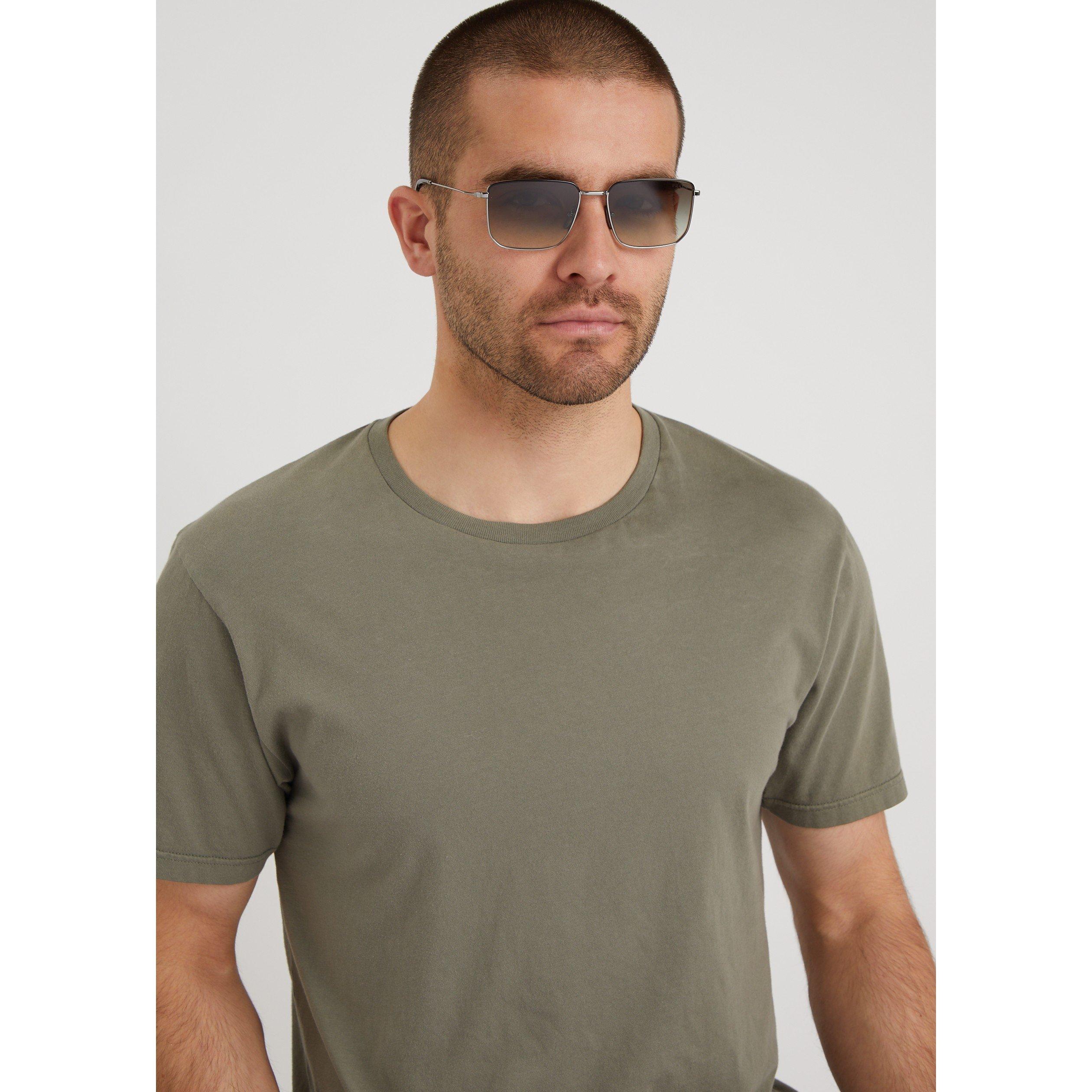 GREY AND OTHER - Prada - PR M RECTANGLE METAL SUNGLASSE - 3