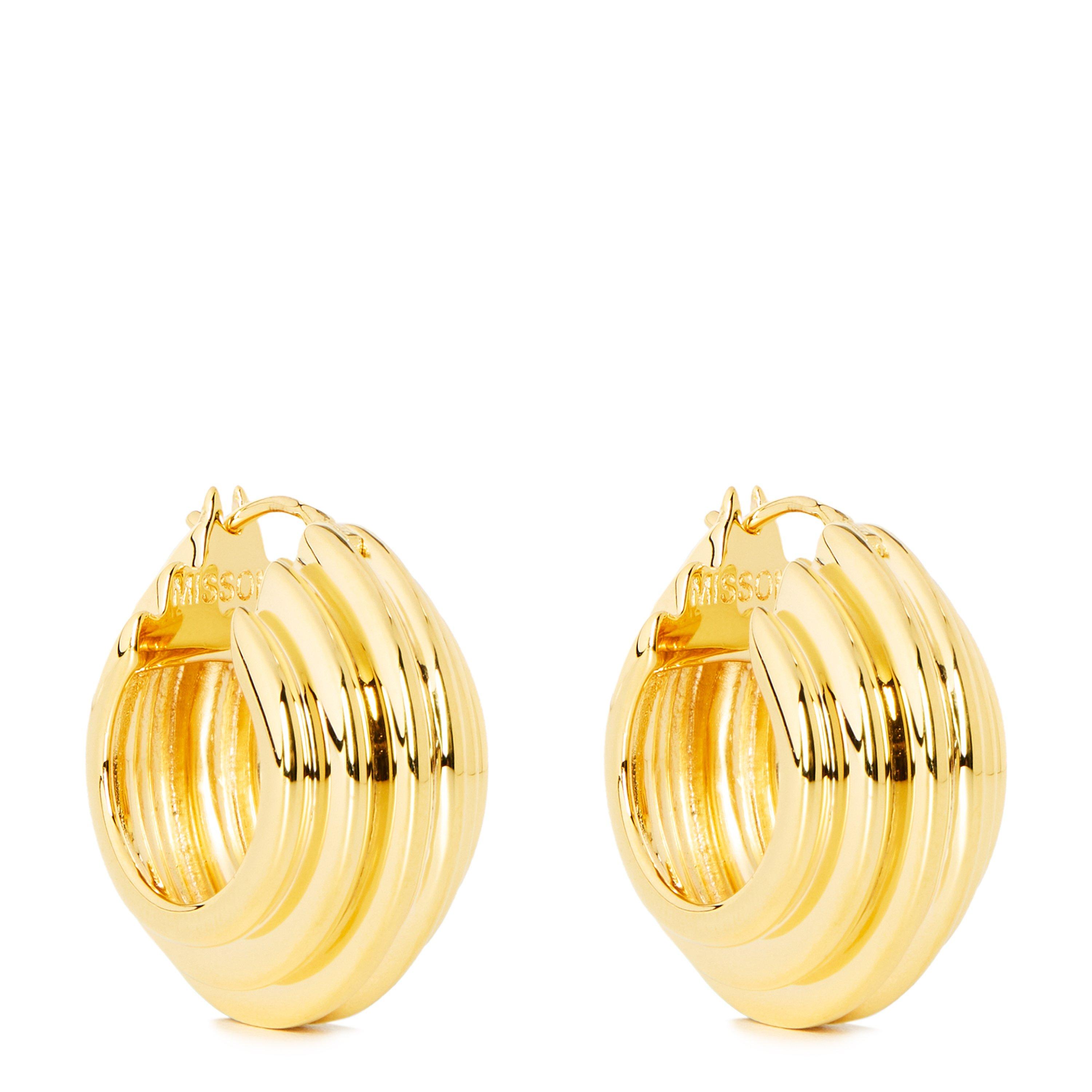 GOLD - Lucy Williams x Missoma - LW MEDIUM RIDGE HOOPS09 - 1