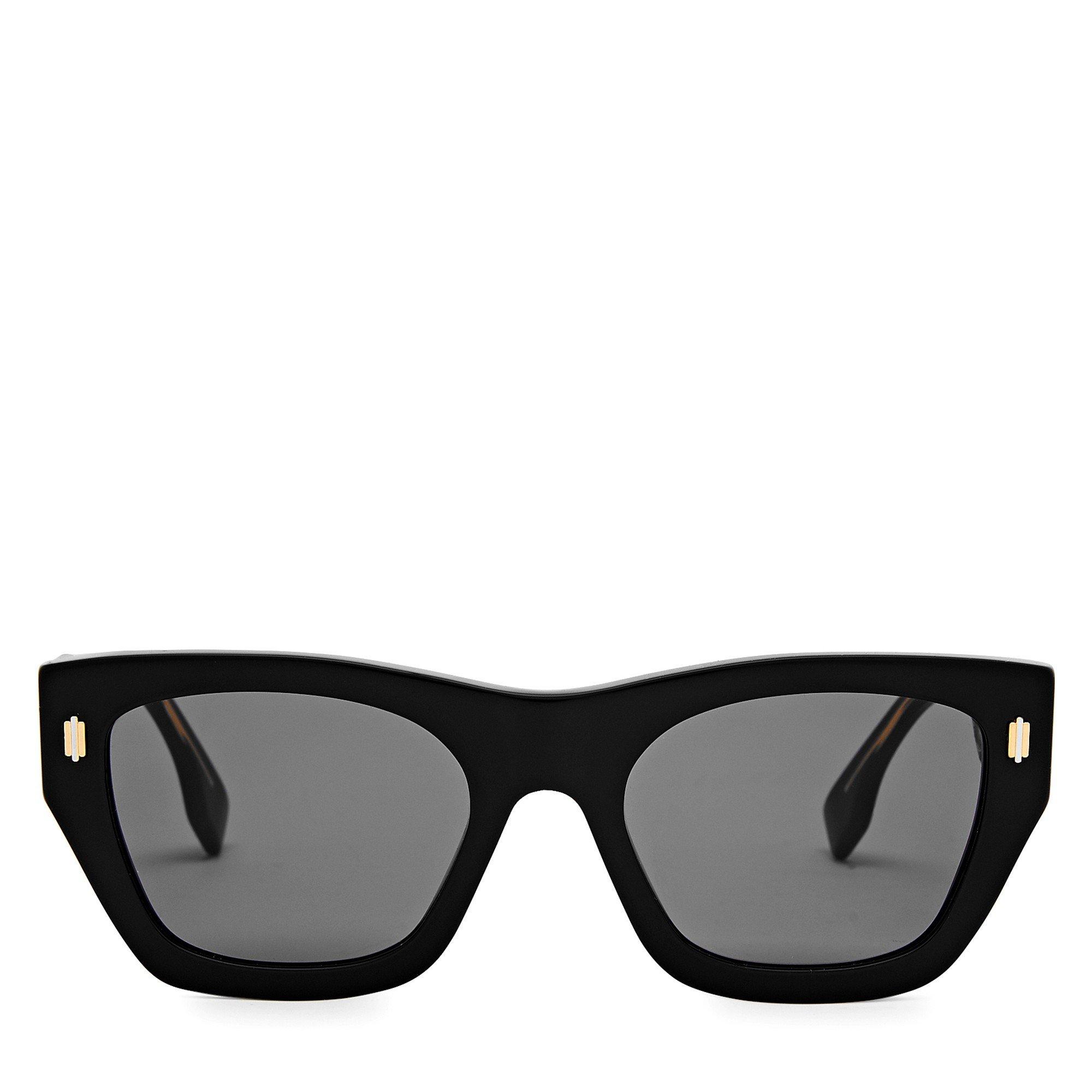 BLACK - Fendi - Women's F Narrow Acetate Square Sunglasses - 2