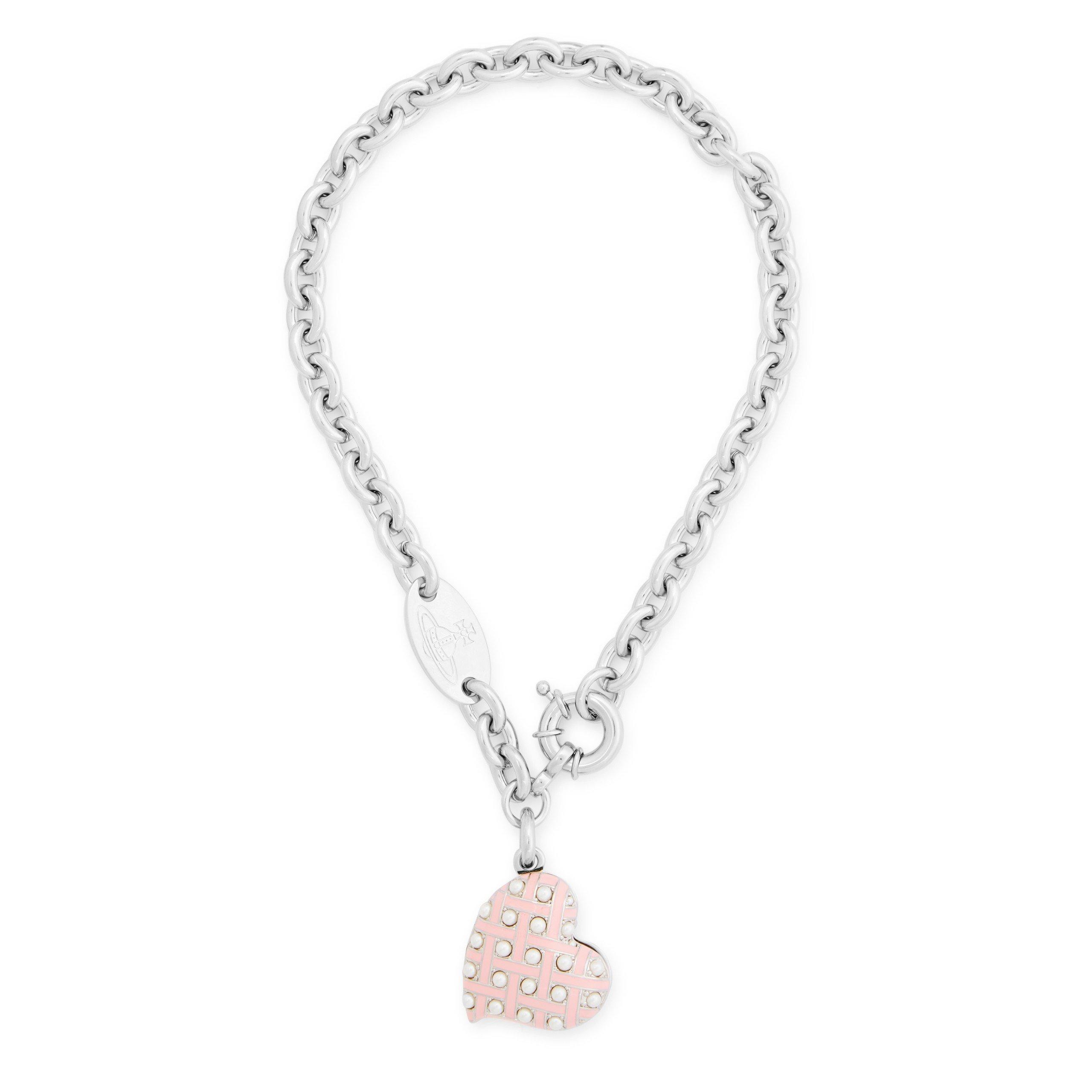 PINK - Vivienne Westwood - VALENTINES HEART ENAMEL LOCKET - 1