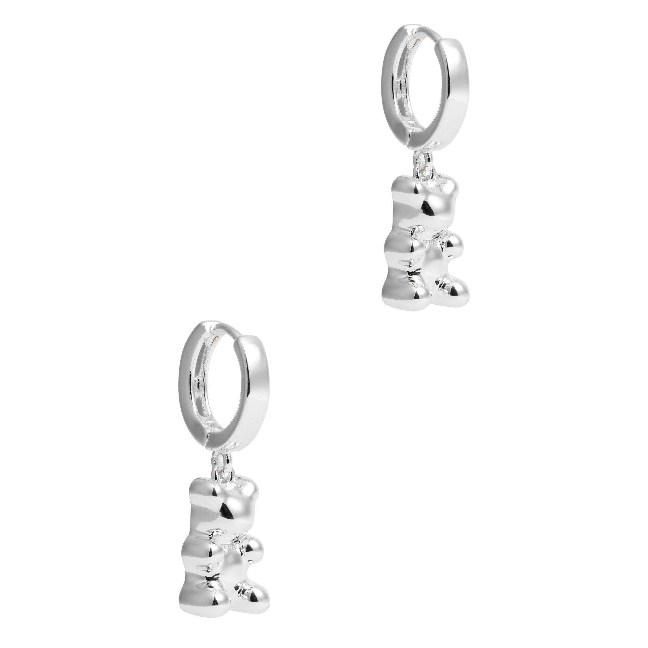 SILVER - Crystal Haze - MINI NOSTALGIA BEAR HOOPS - 1