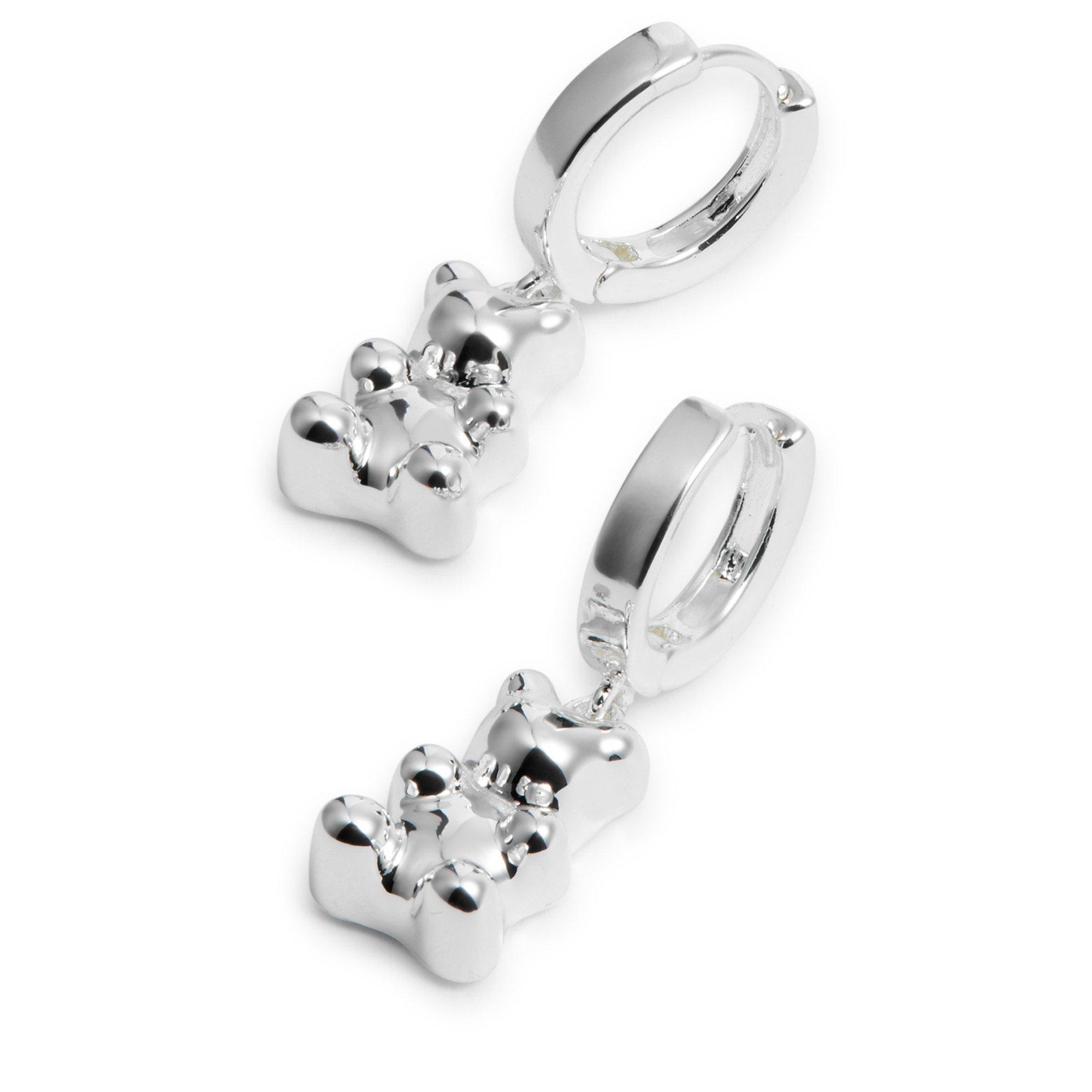SILVER - Crystal Haze - MINI NOSTALGIA BEAR HOOPS - 2