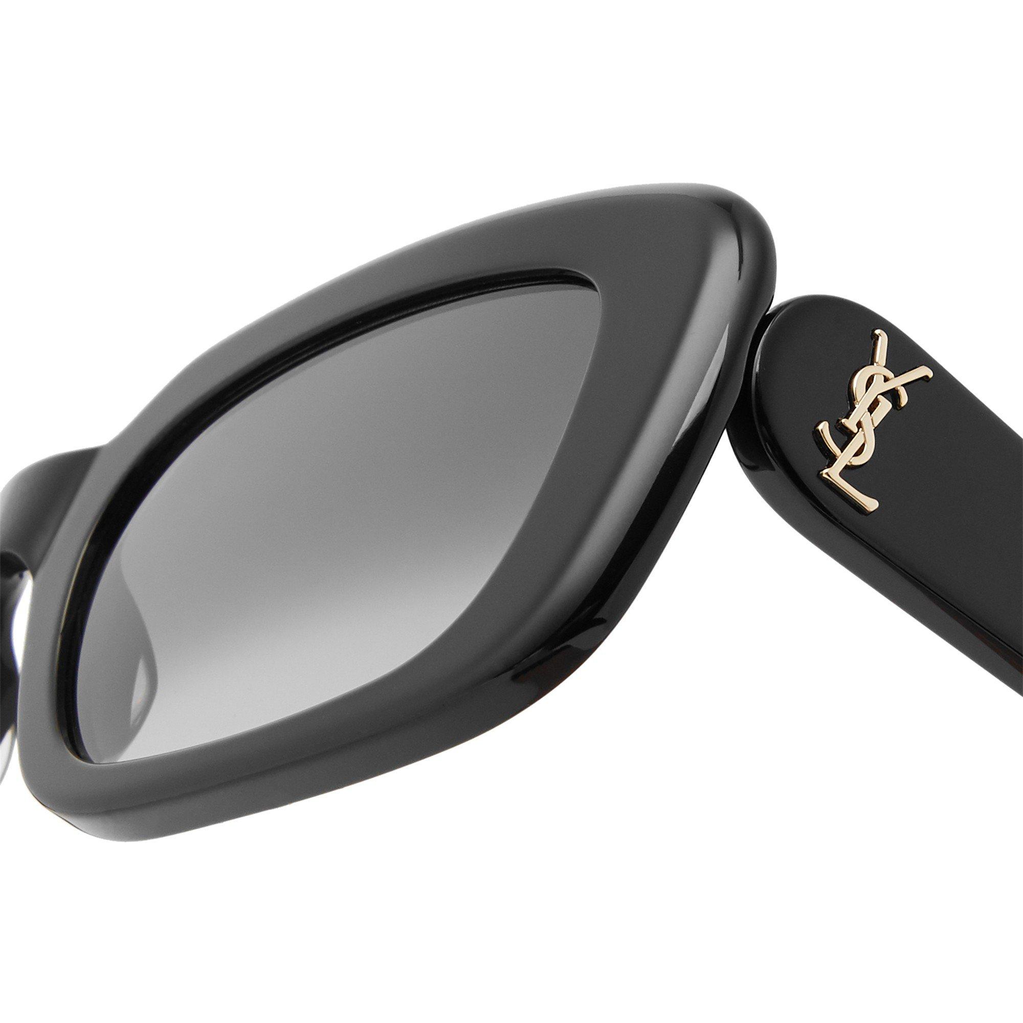 BLACK AND OTHER - Saint Laurent - Women's SL F Acetate Square Sunglasses - 3