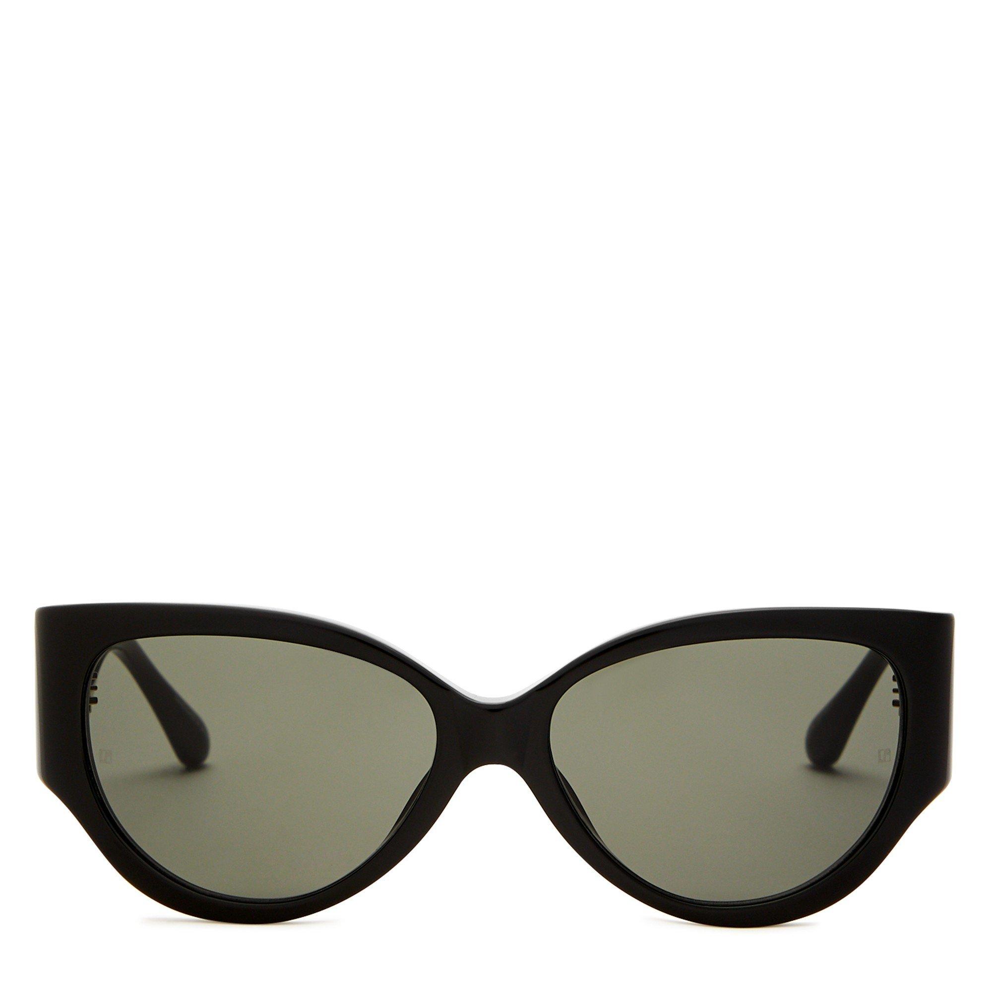 BLACK - Linda Farrow - LF F CONNIE ROUNDED CAT EYE SG - 2