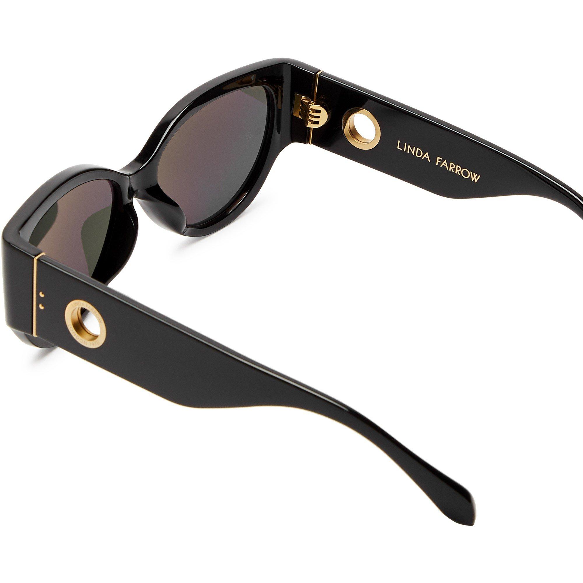 BLACK - Linda Farrow - LF F CONNIE ROUNDED CAT EYE SG - 3